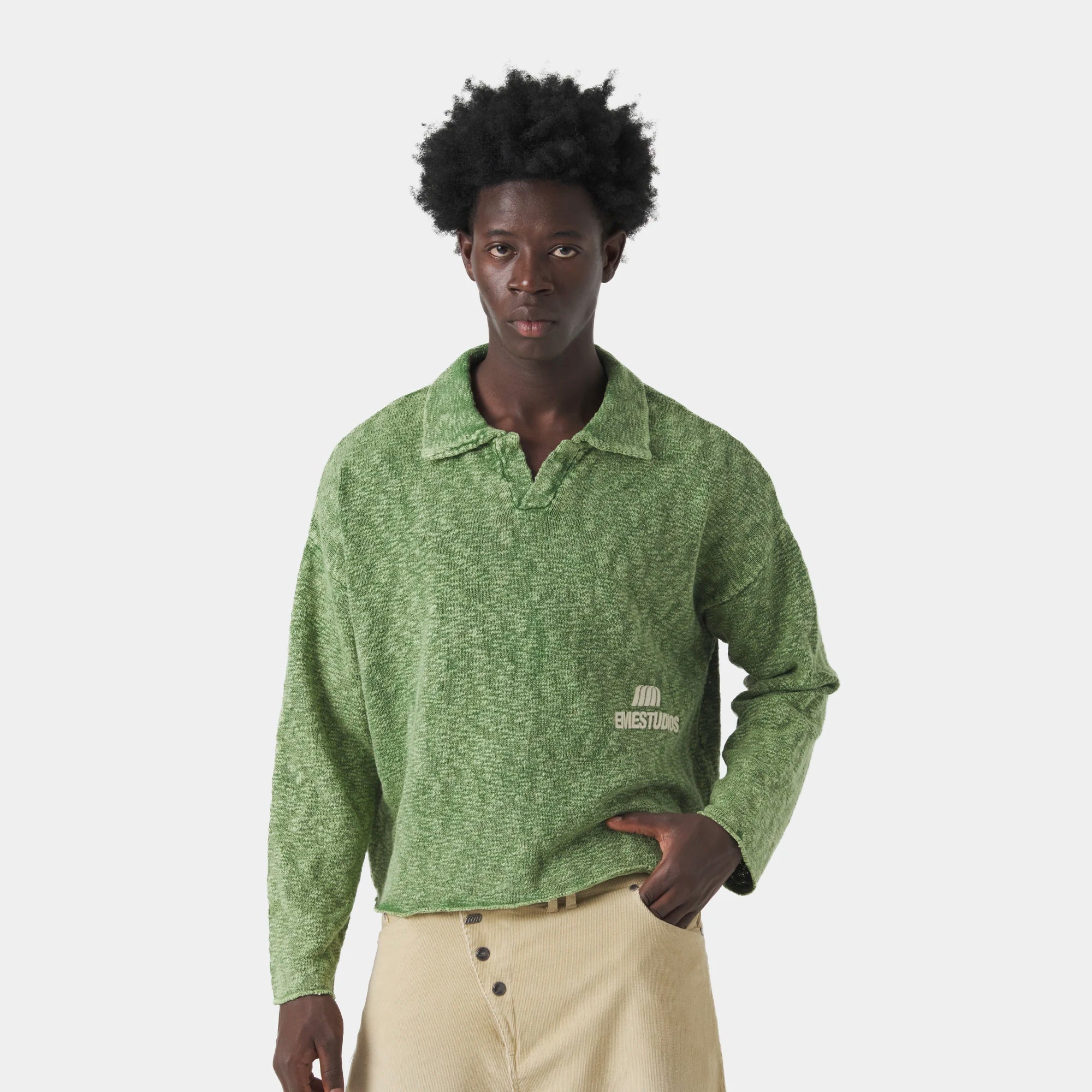 Kiff Polo Bottle Knit Distressed