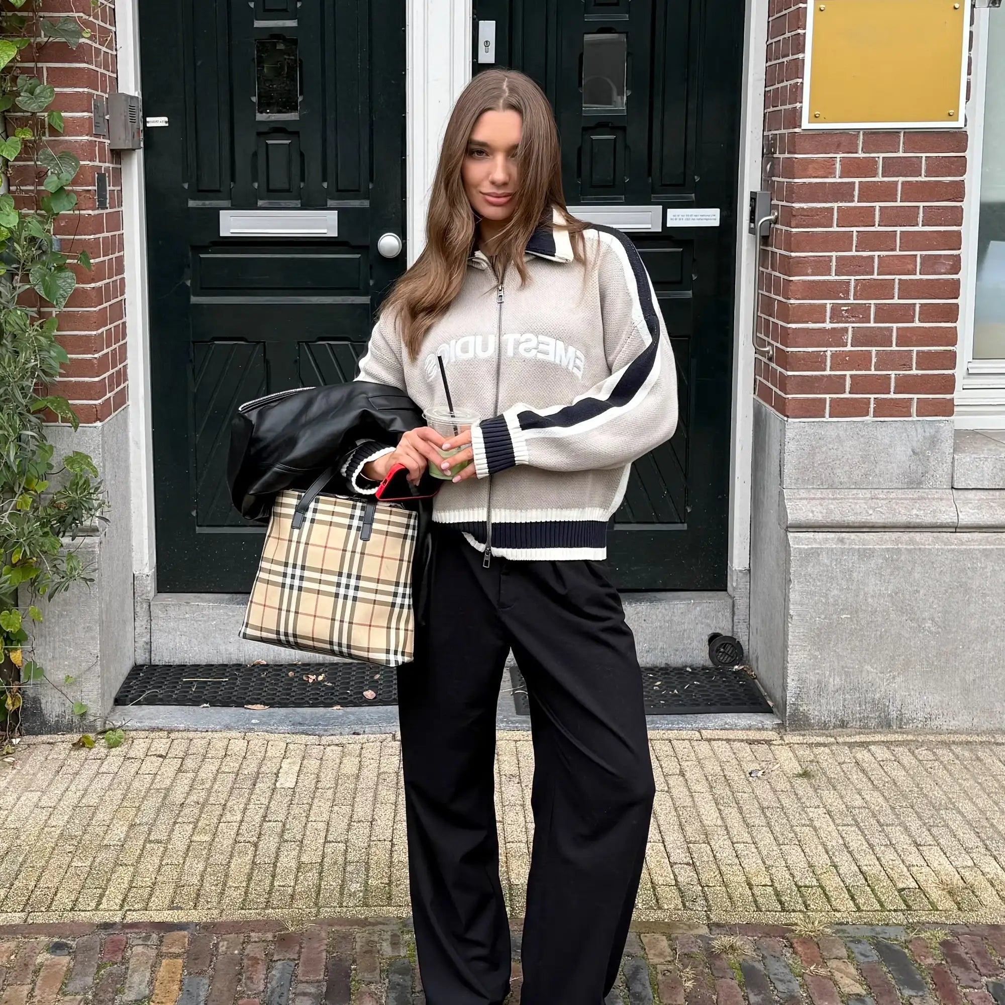 Echellor Off Sand Zipper Knit