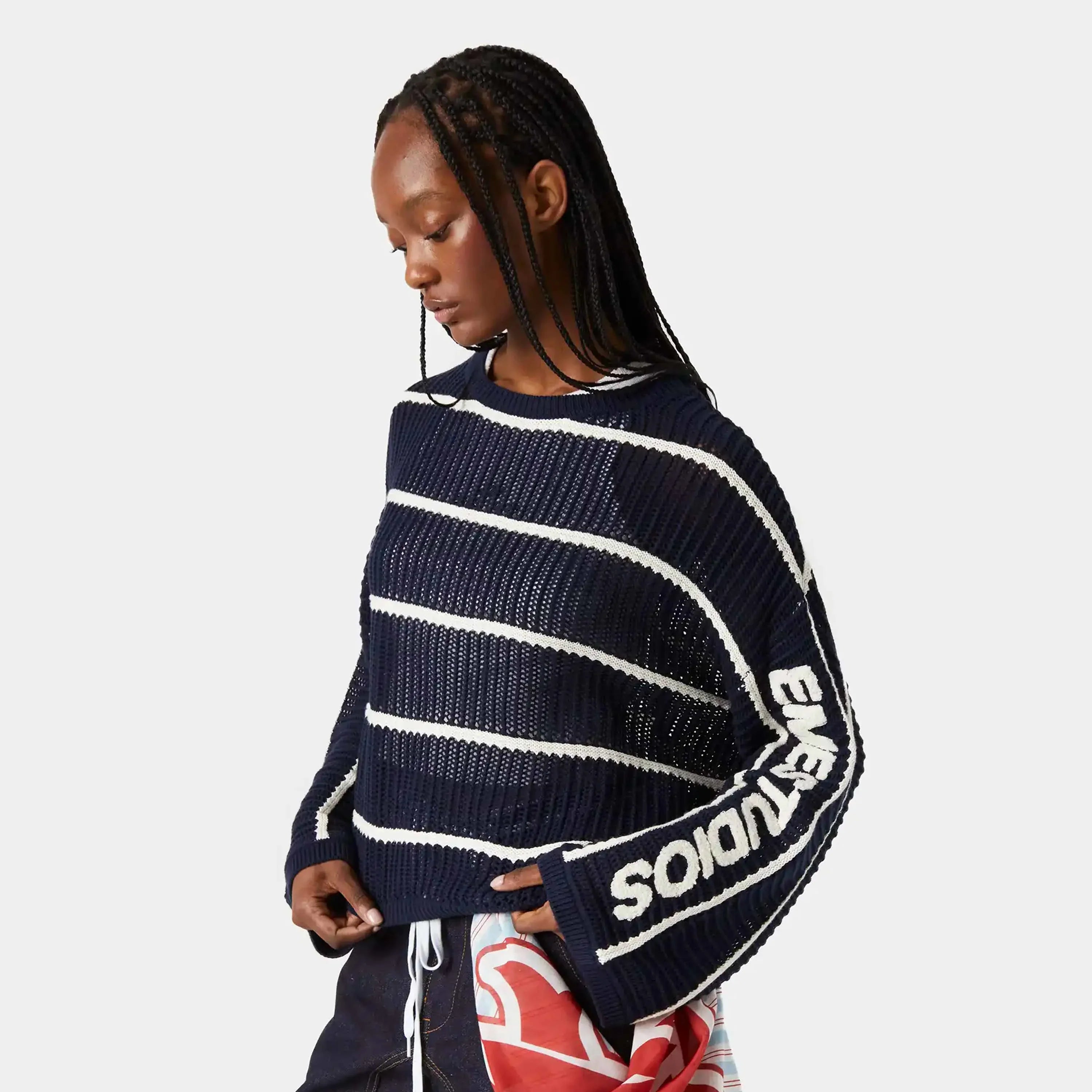 Alic Navy Knit Sweater