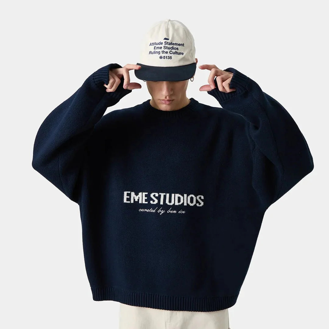 Master Navy Knit Sweater