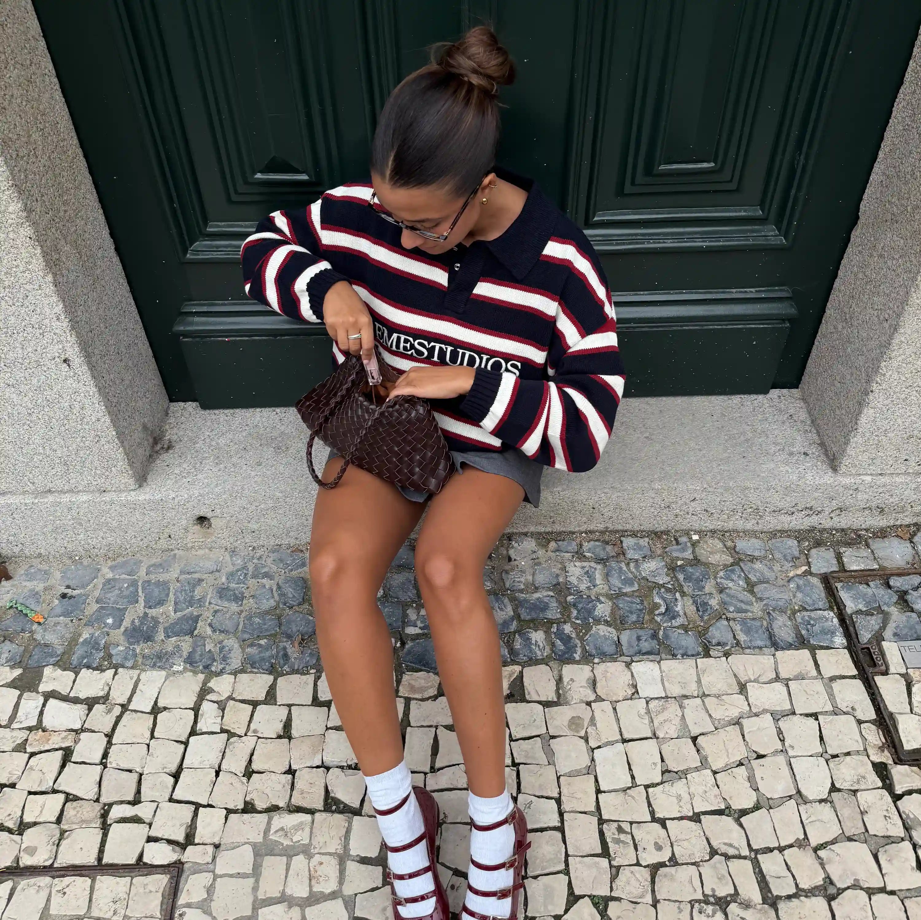 Sweet Navy Knit Polo