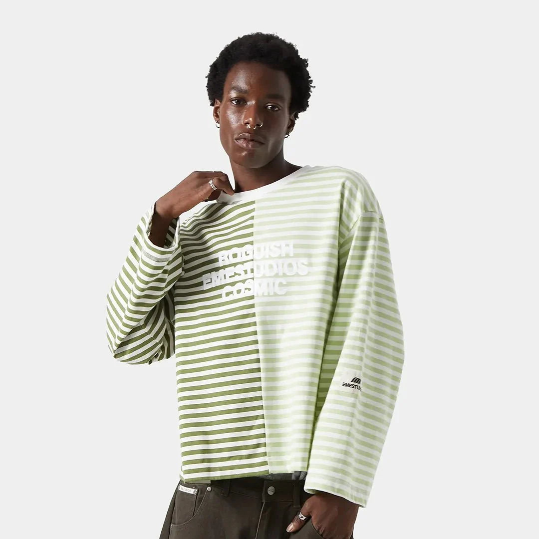 Roguish Green Striped Long Sleeve