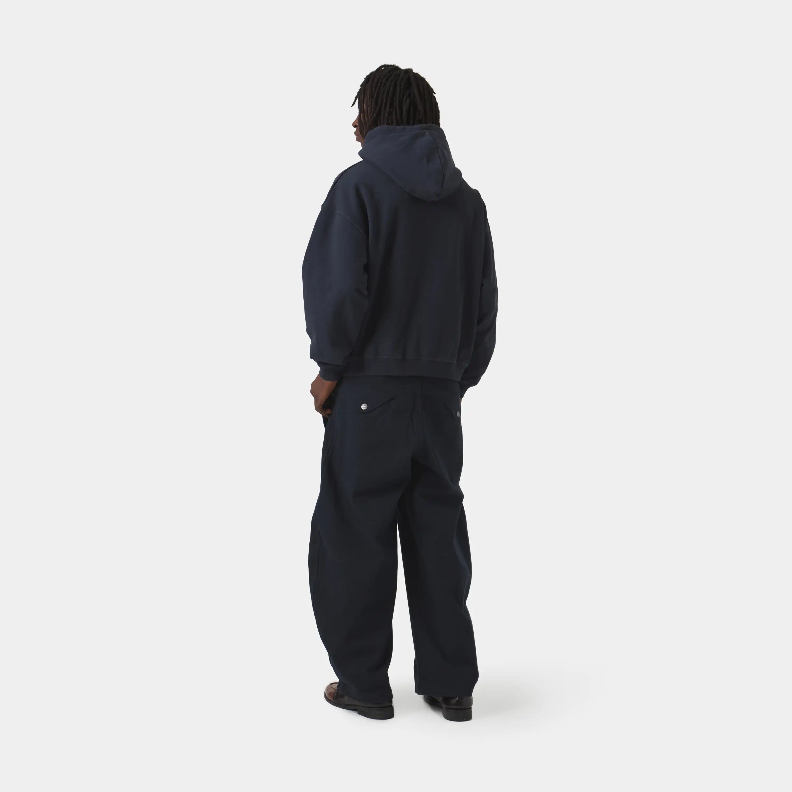 Box Navy Oversized Hoodie