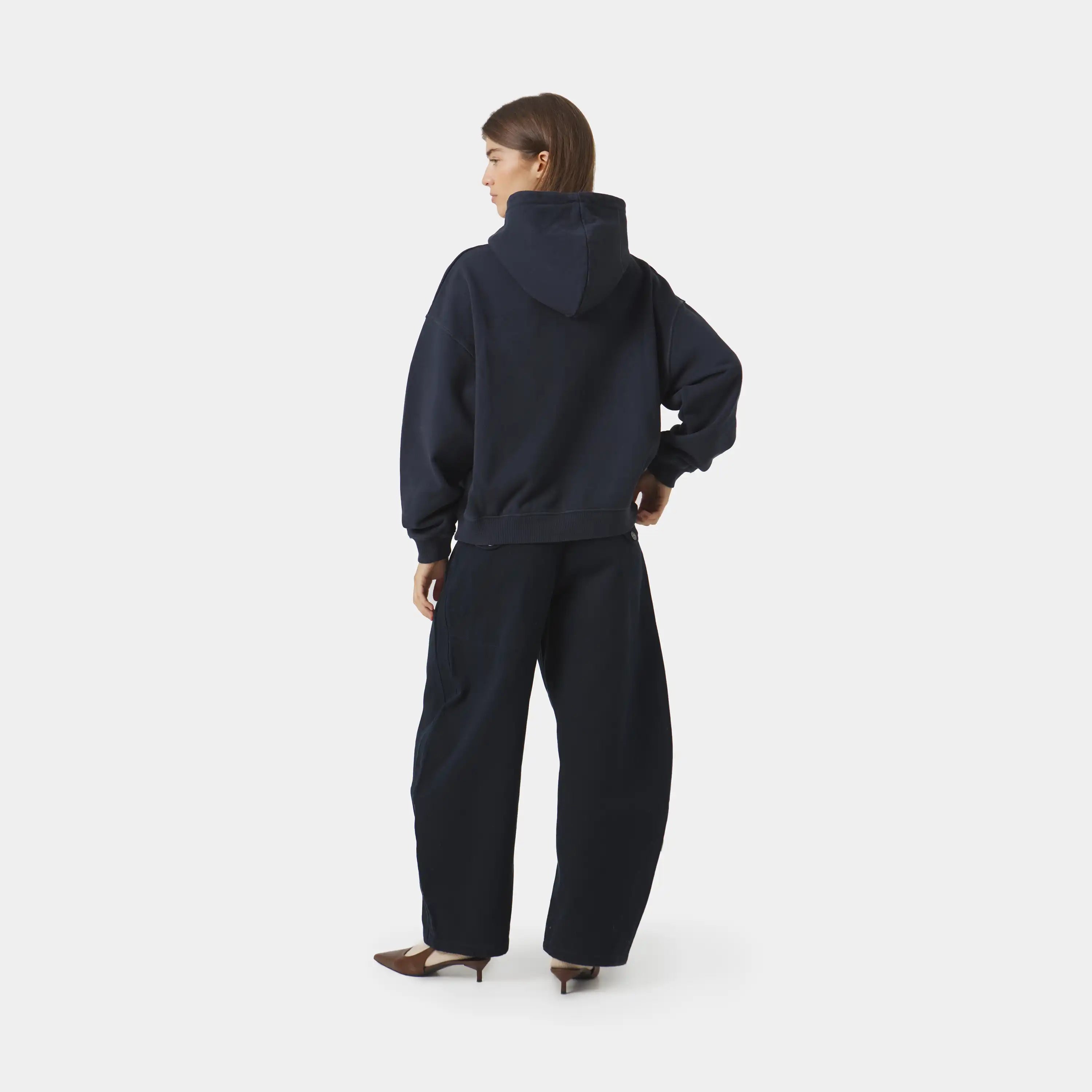 Box Navy Oversized Hoodie