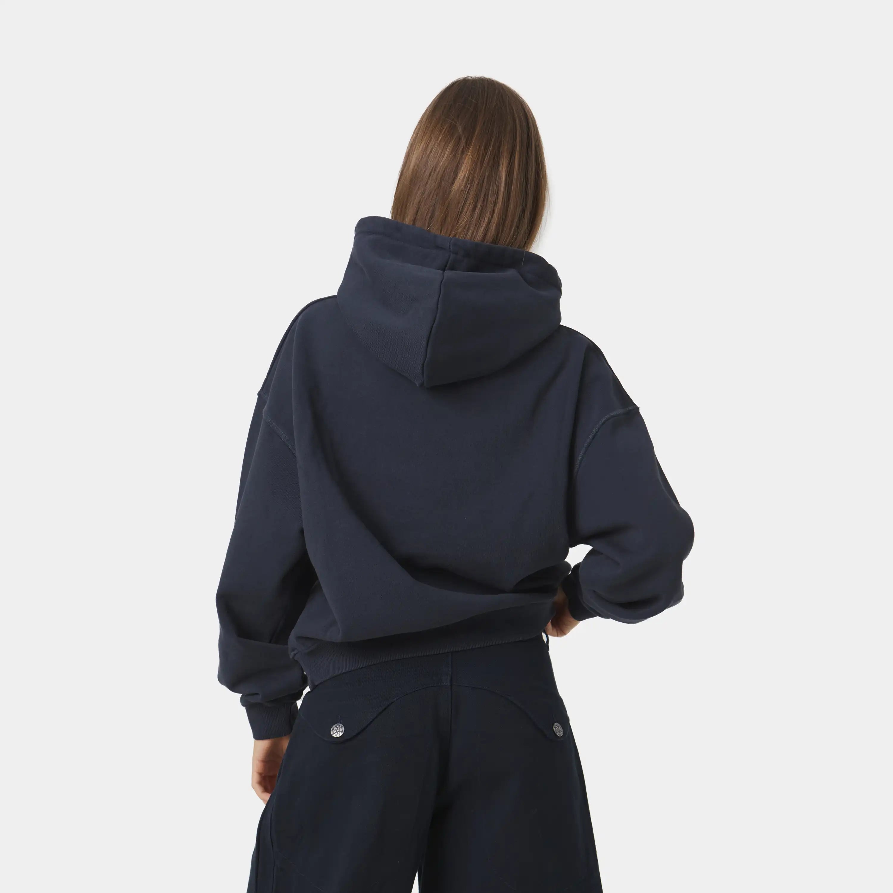 Box Navy Oversized Hoodie