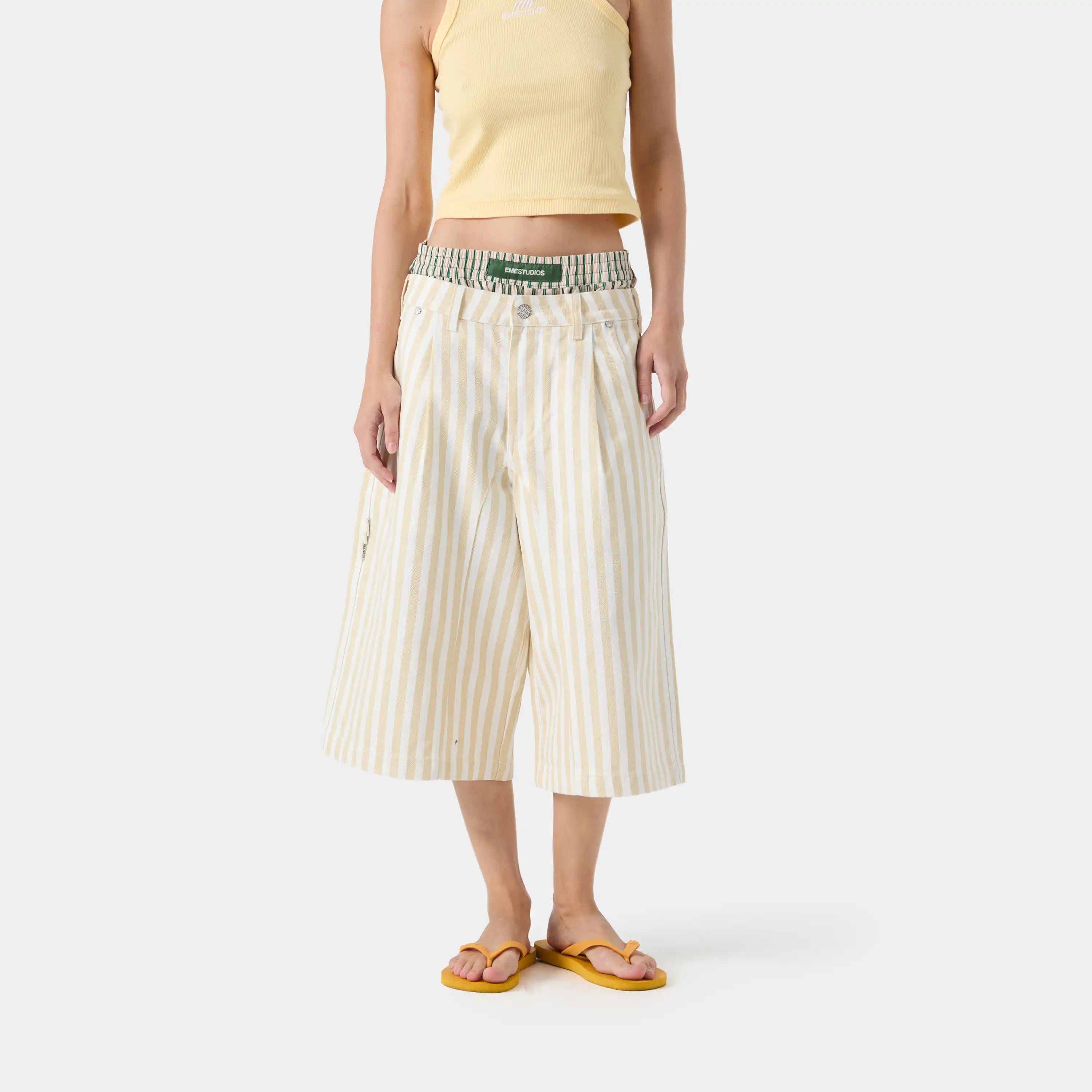 Tibiacore Striped Denim Jorts