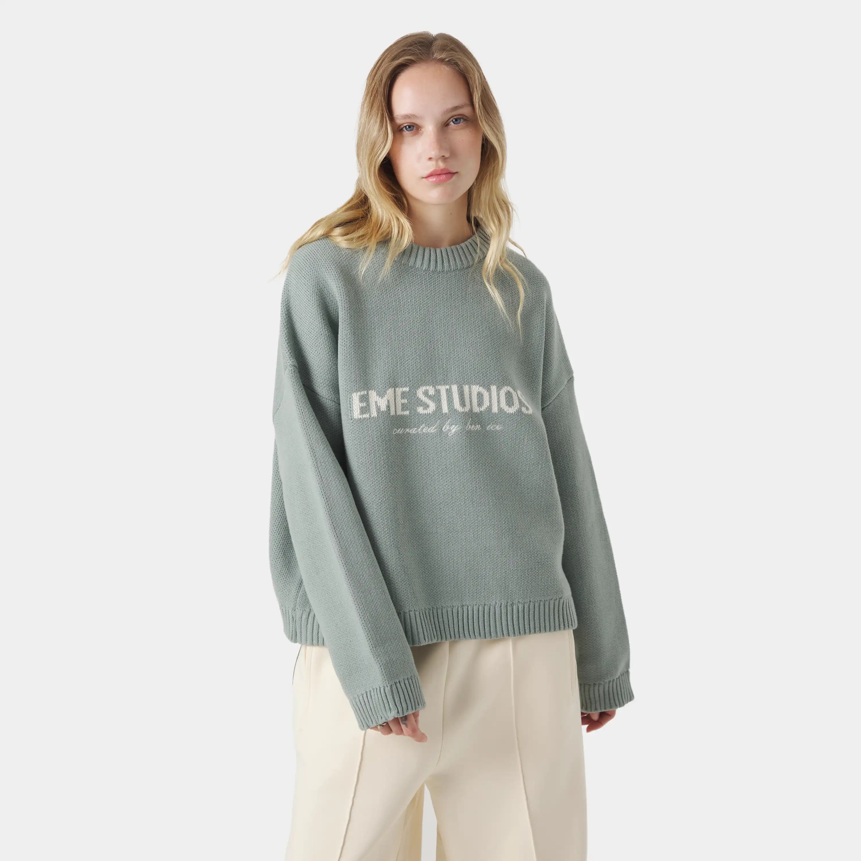 Master Aqua Green Knit Sweater