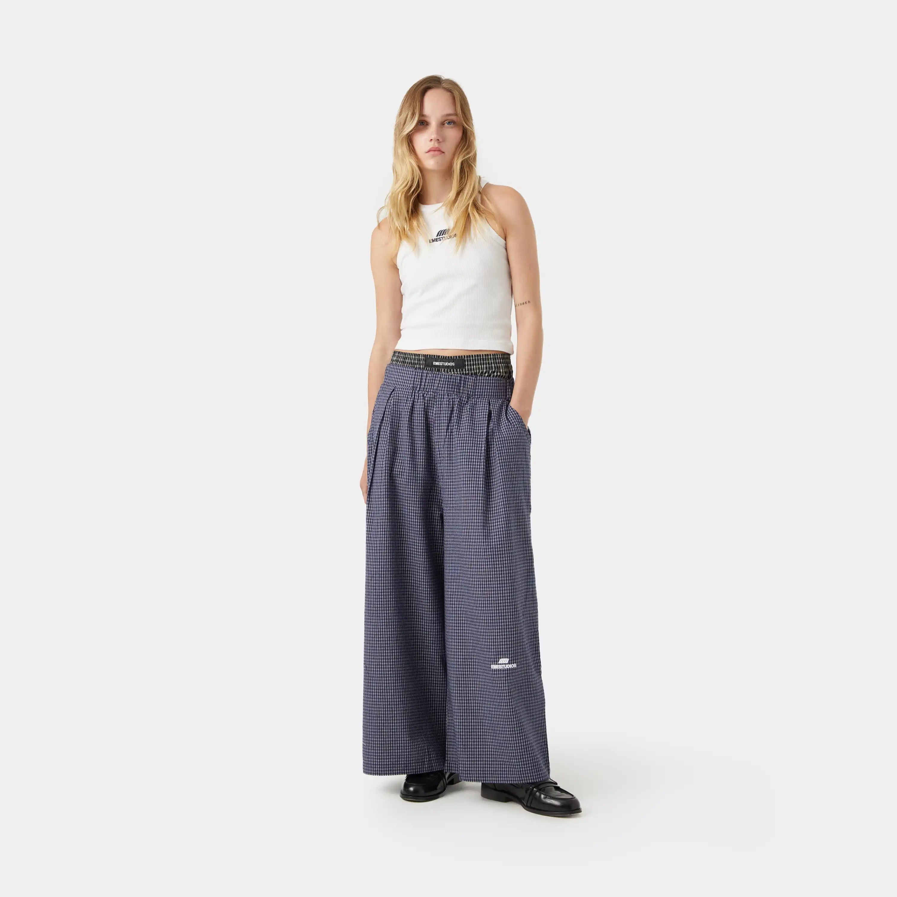Agl Navy Wide Pants
