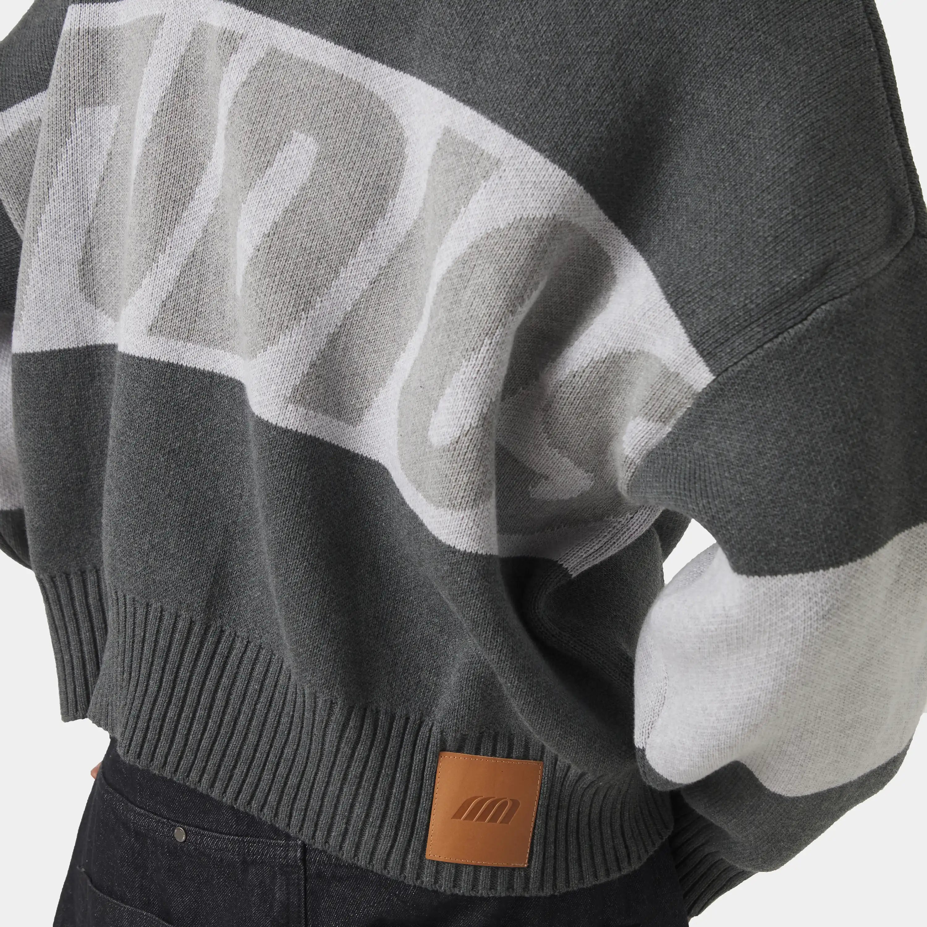 Thrill Grandpa Grey Zipper Knit