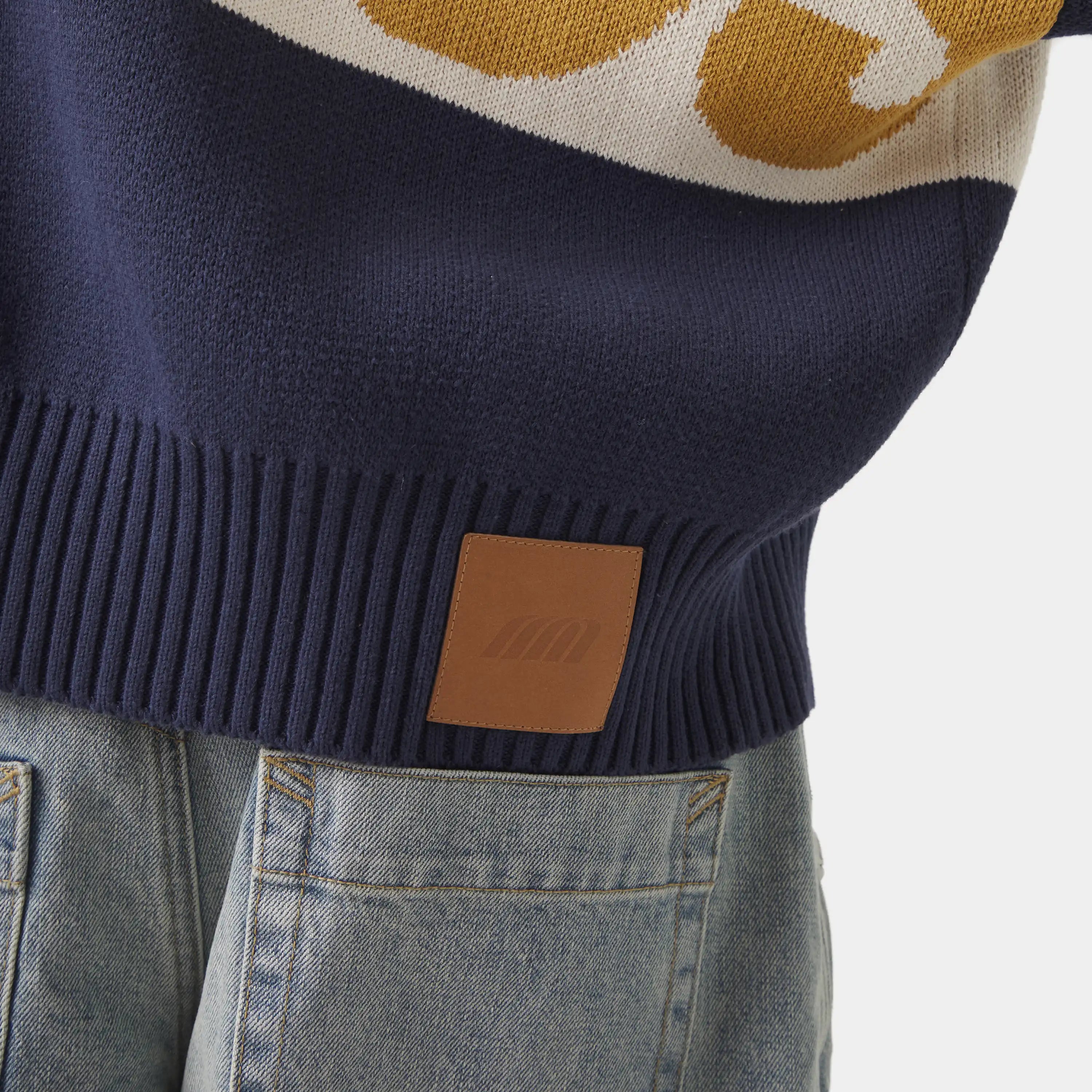 Thrill Mustard Zipper Knit