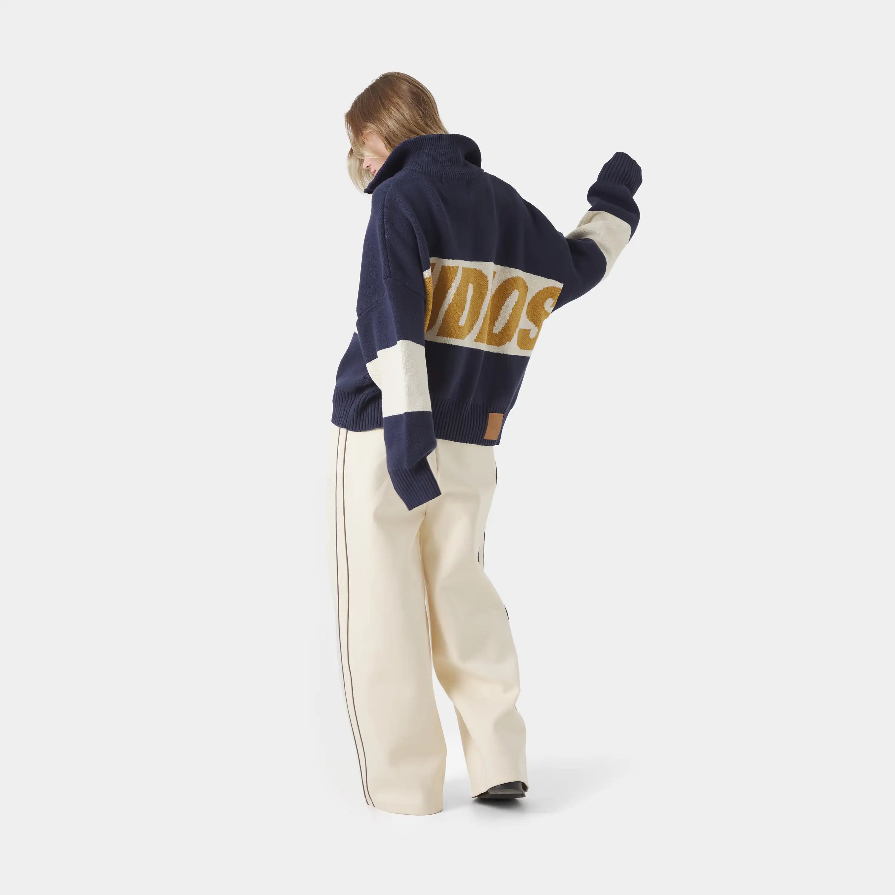 Thrill Mustard Zipper Knit