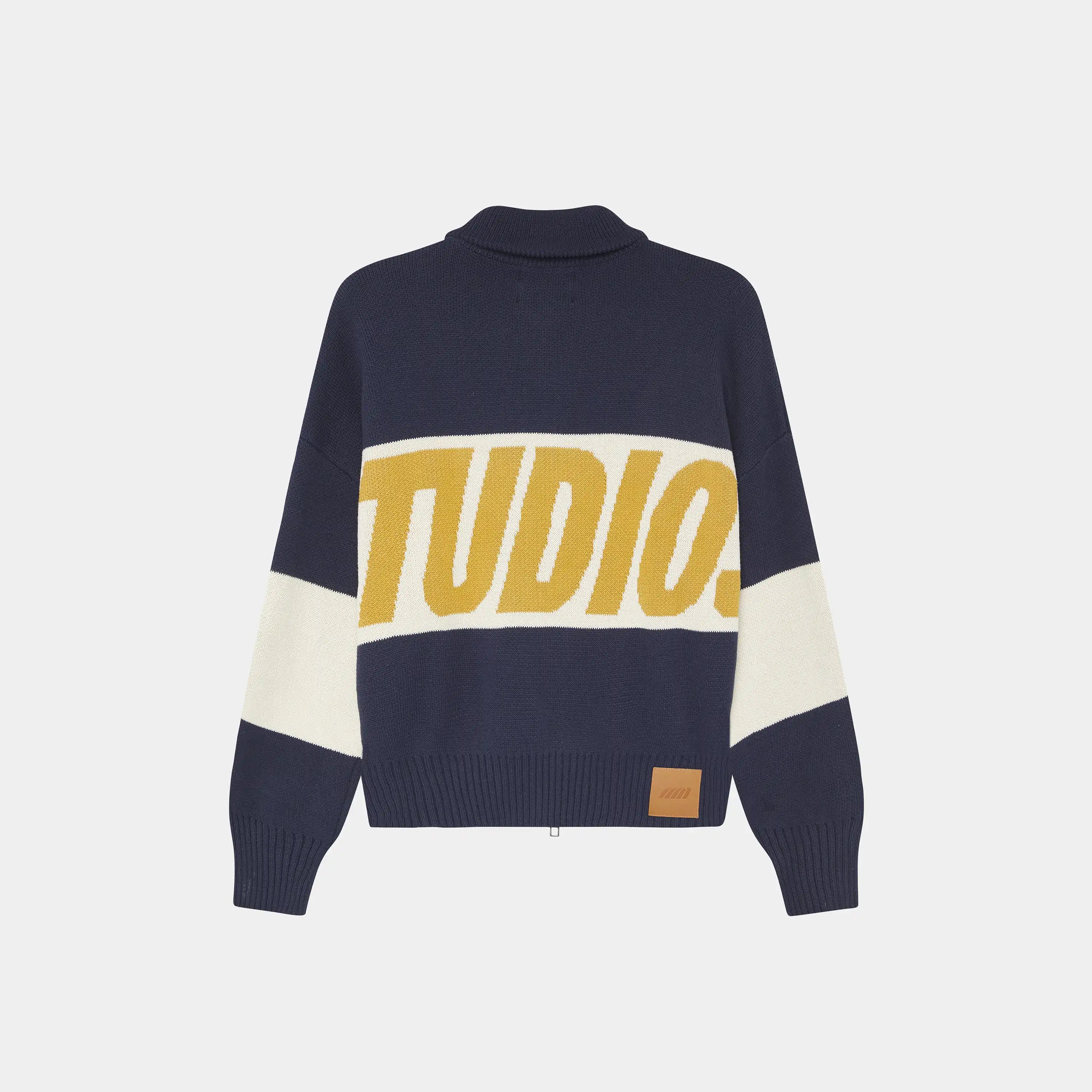 Thrill Mustard Zipper Knit