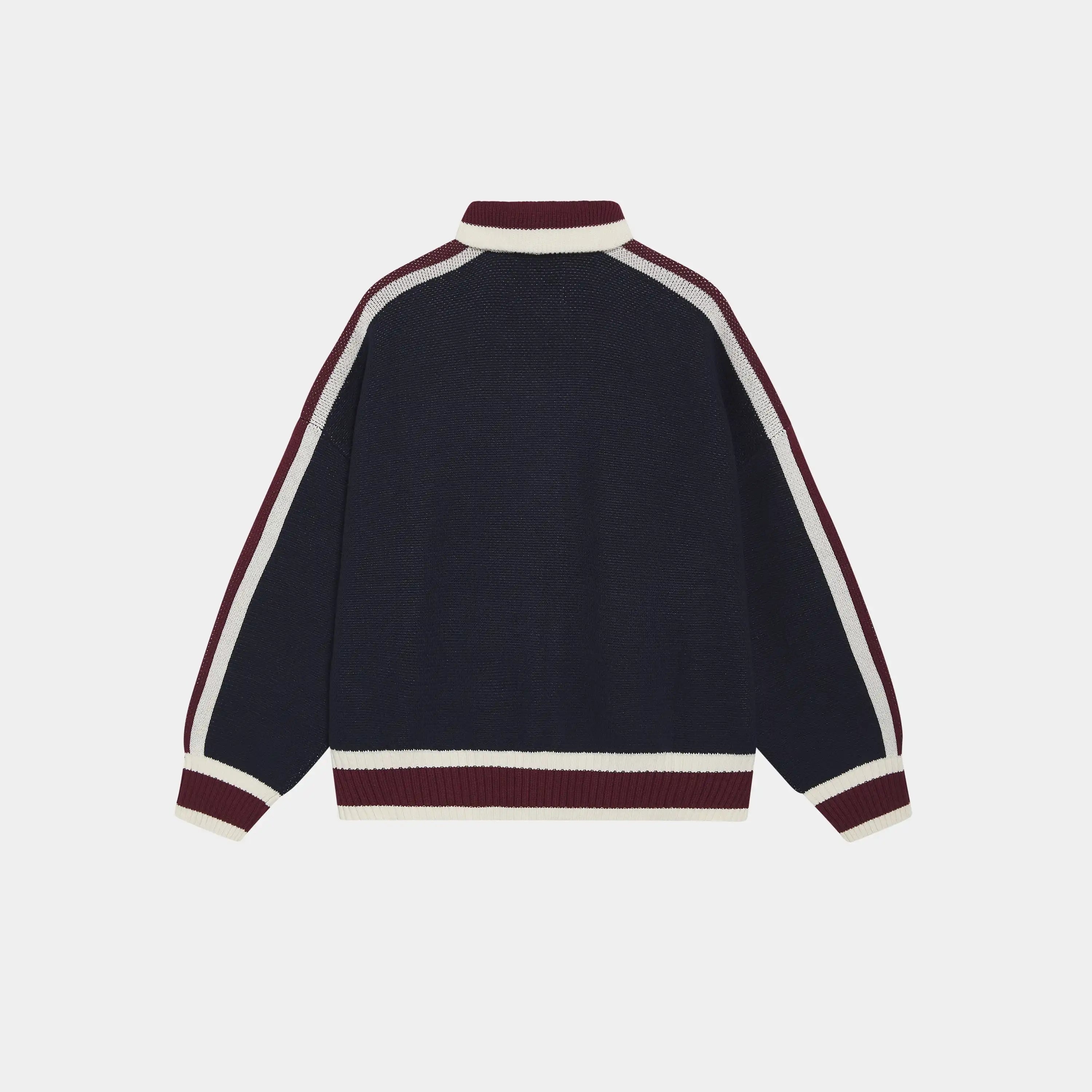 Echellor Navy Zipper Knit