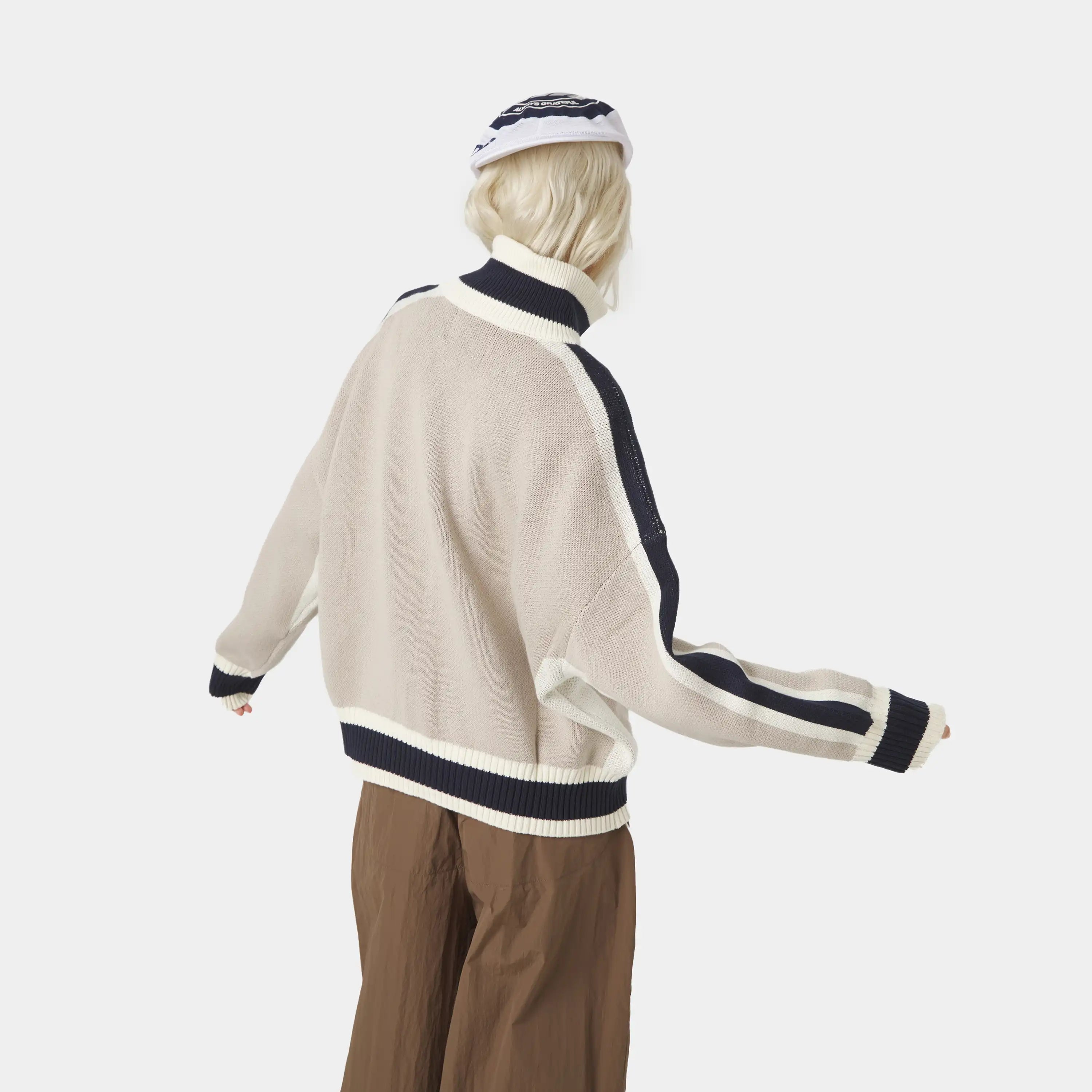 Echellor Off Sand Zipper Knit