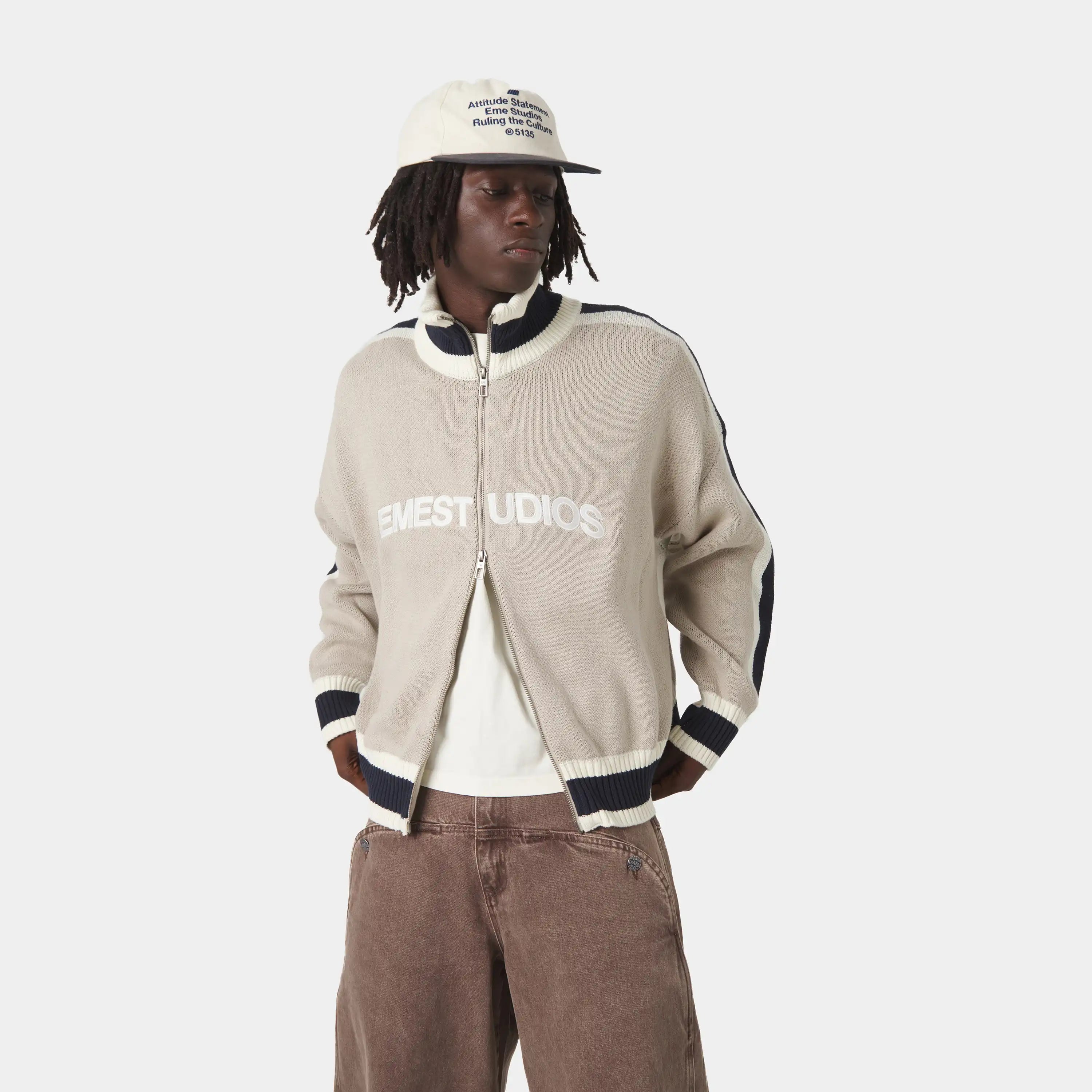 Echellor Off Sand Zipper Knit