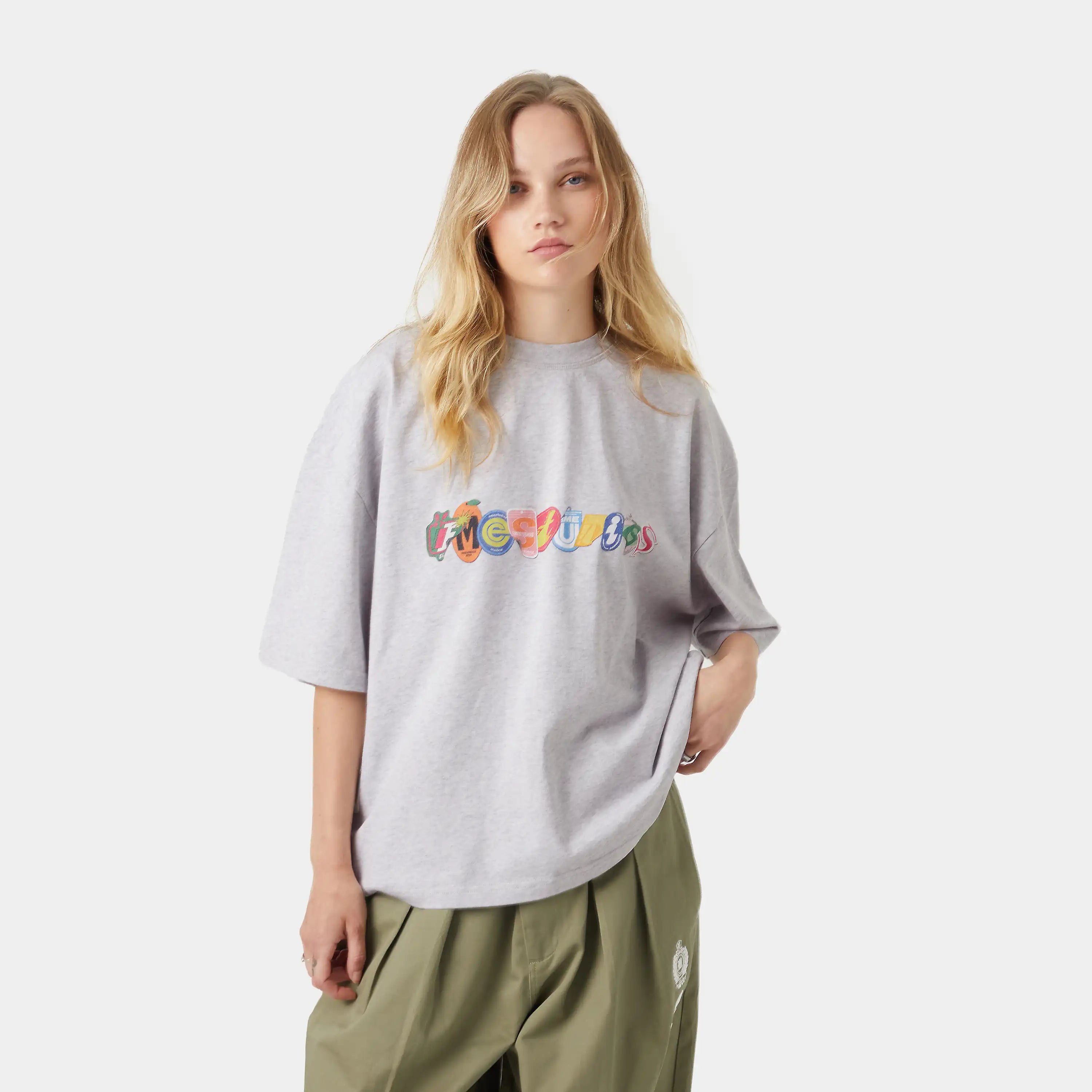 Stickers Heather Grey Tee