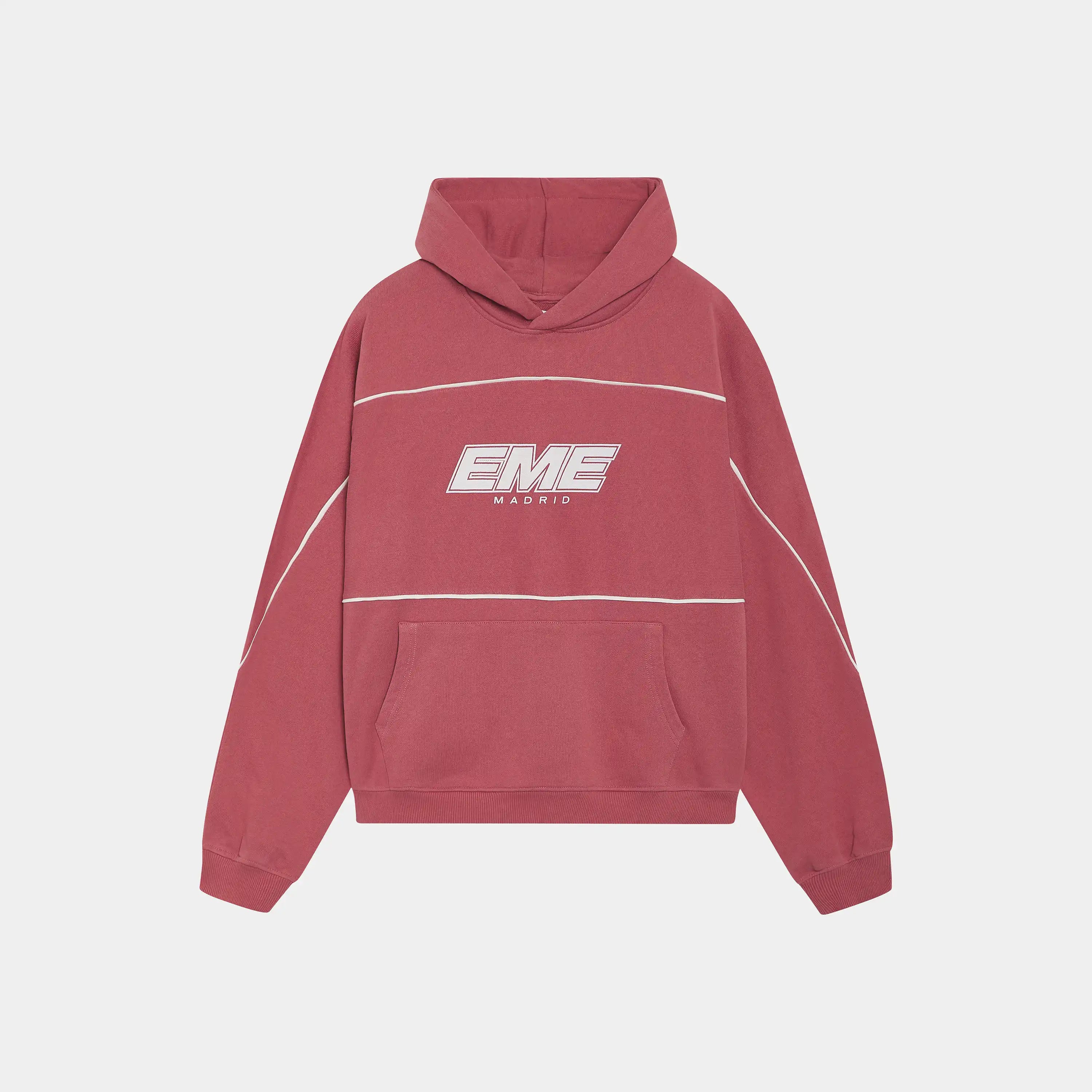 Crossline Red Oversized Hoodie