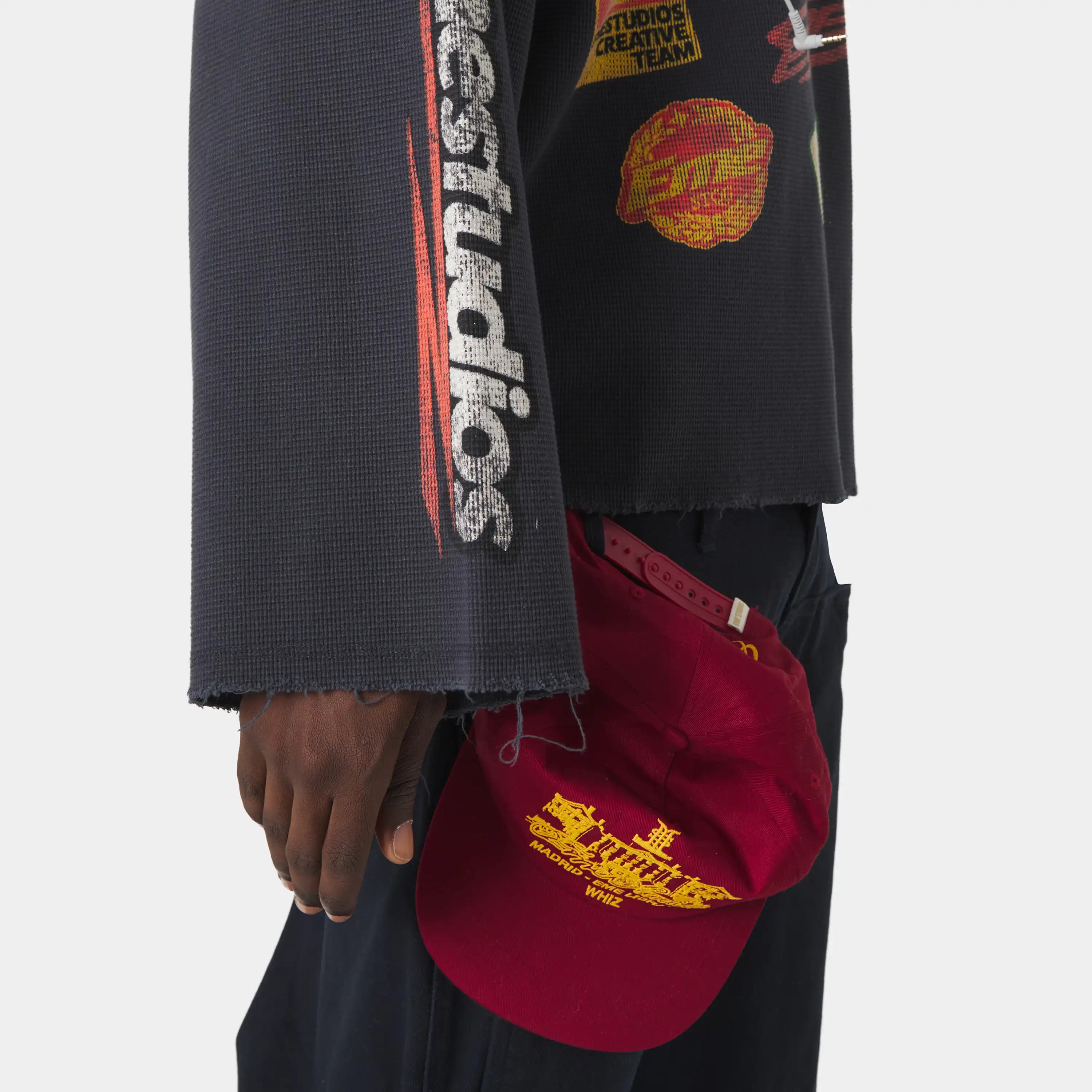 Waffle Navy Crewneck