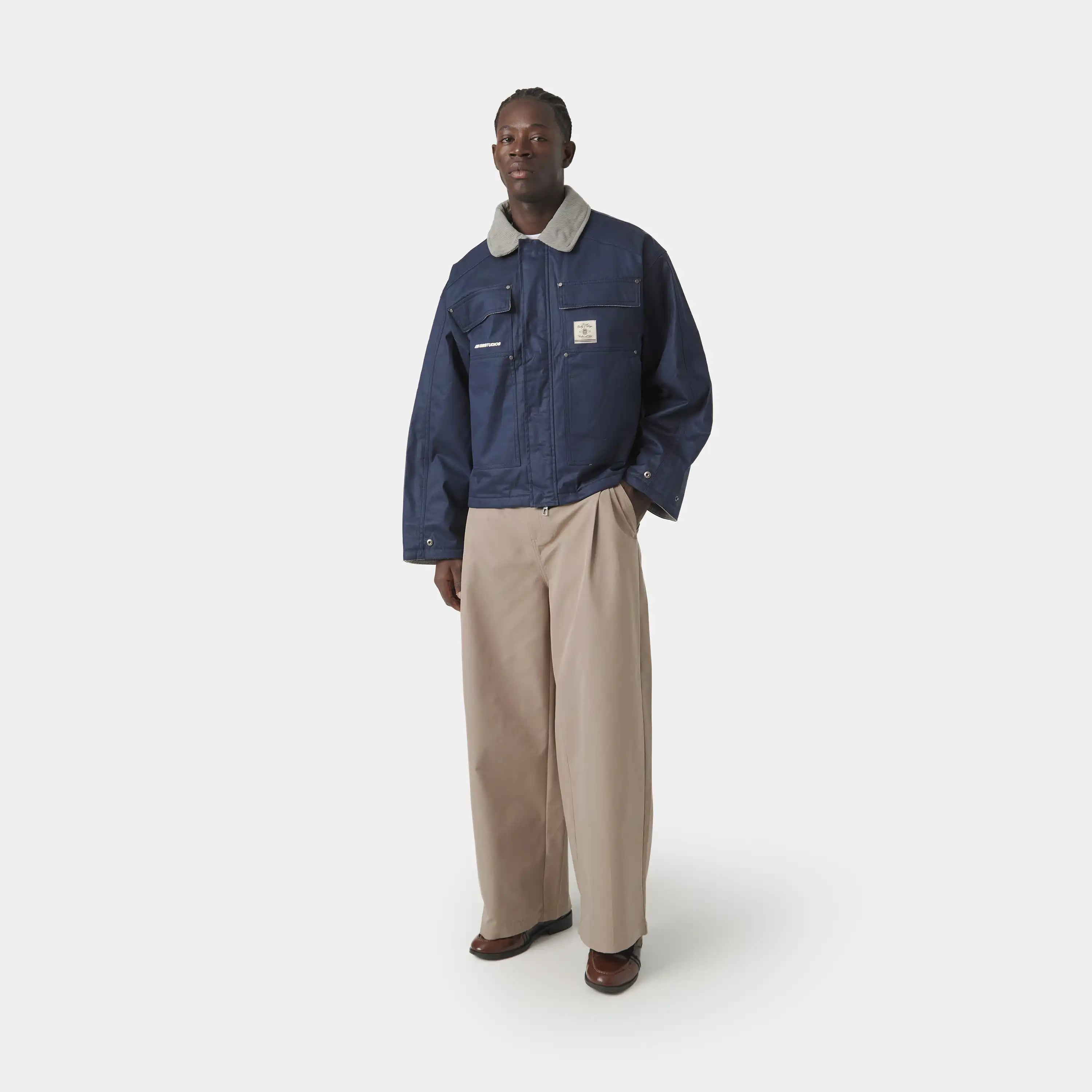 Ethos Navy Boxy Jacket