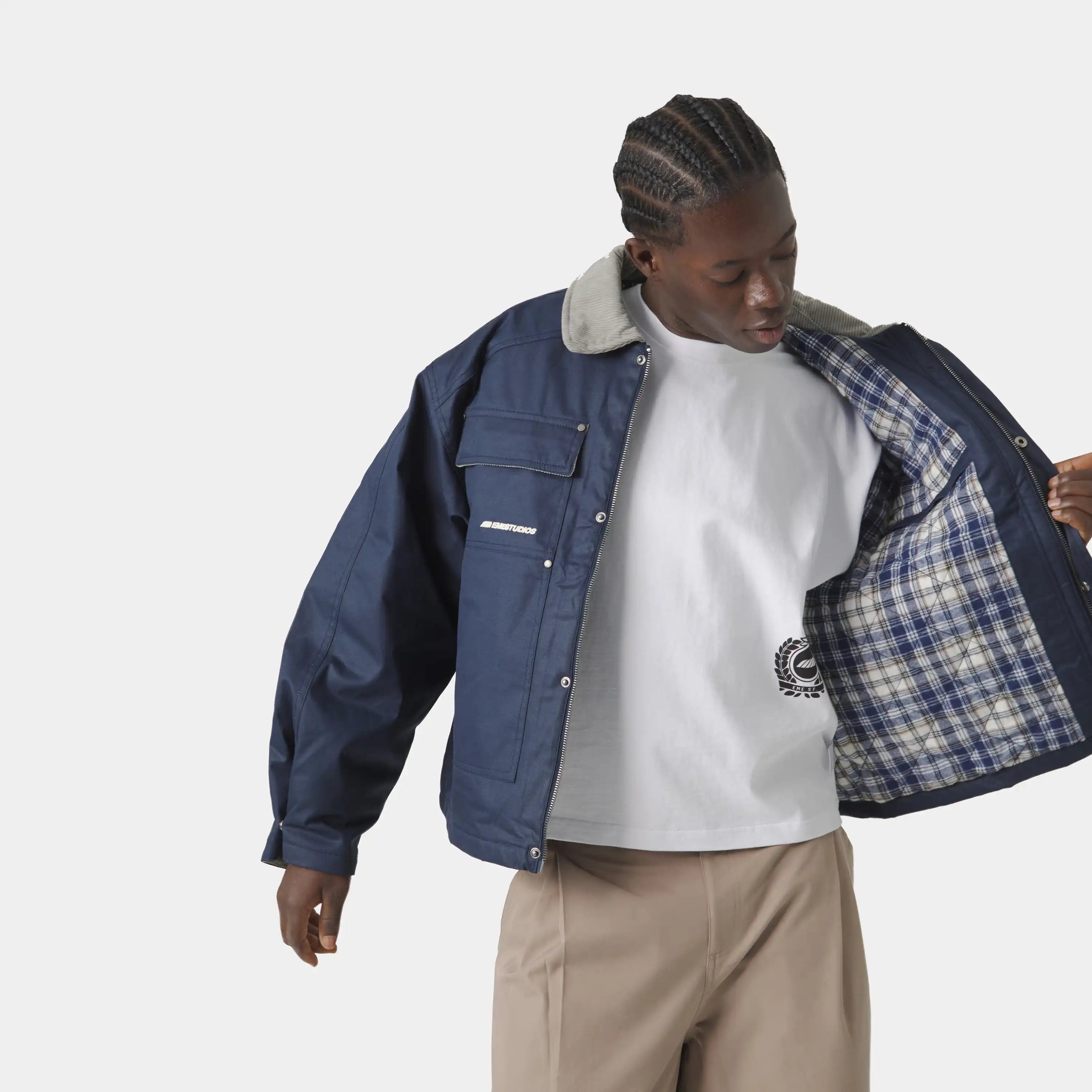 Ethos Navy Boxy Jacket