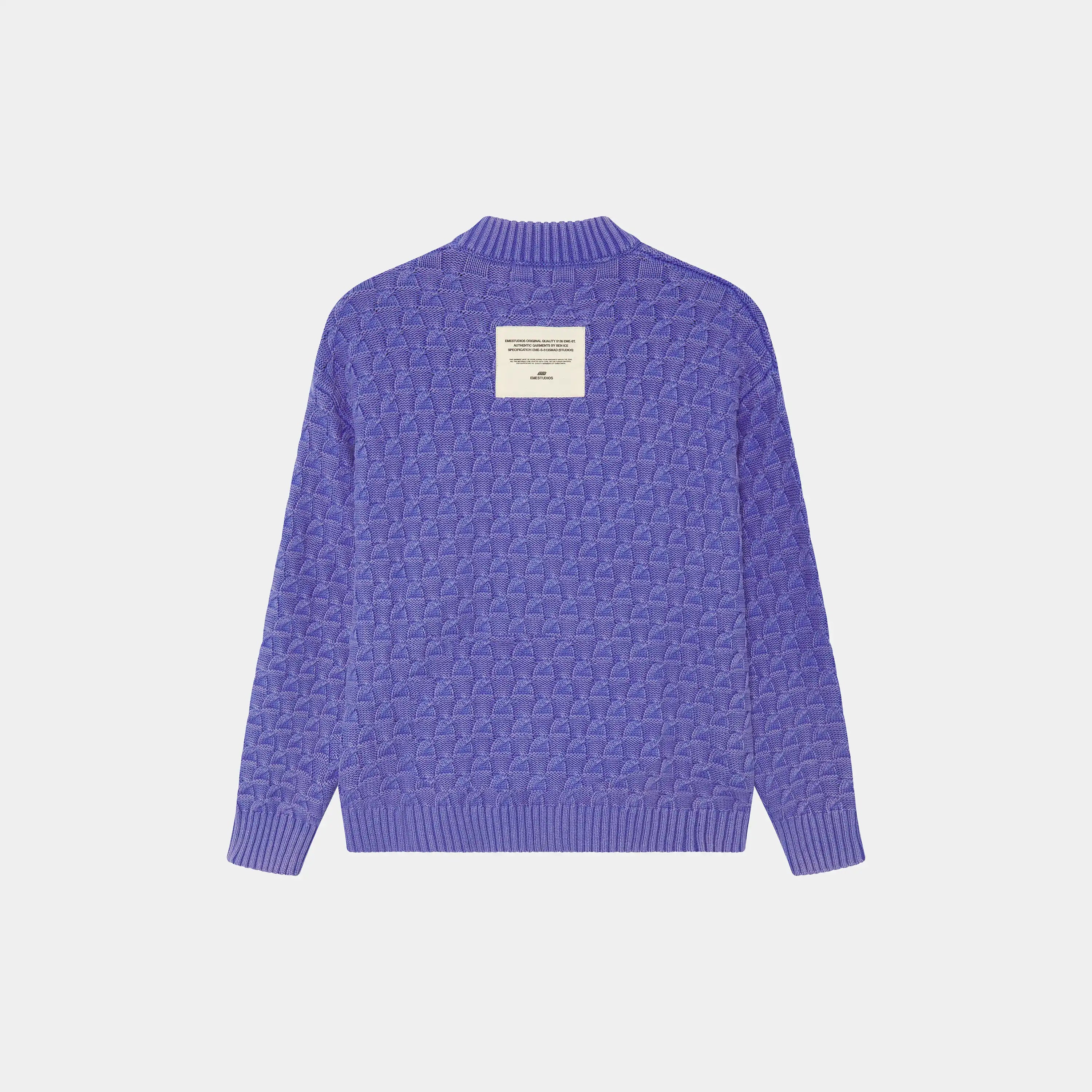 Grid Lucent Cable Knit Sweater