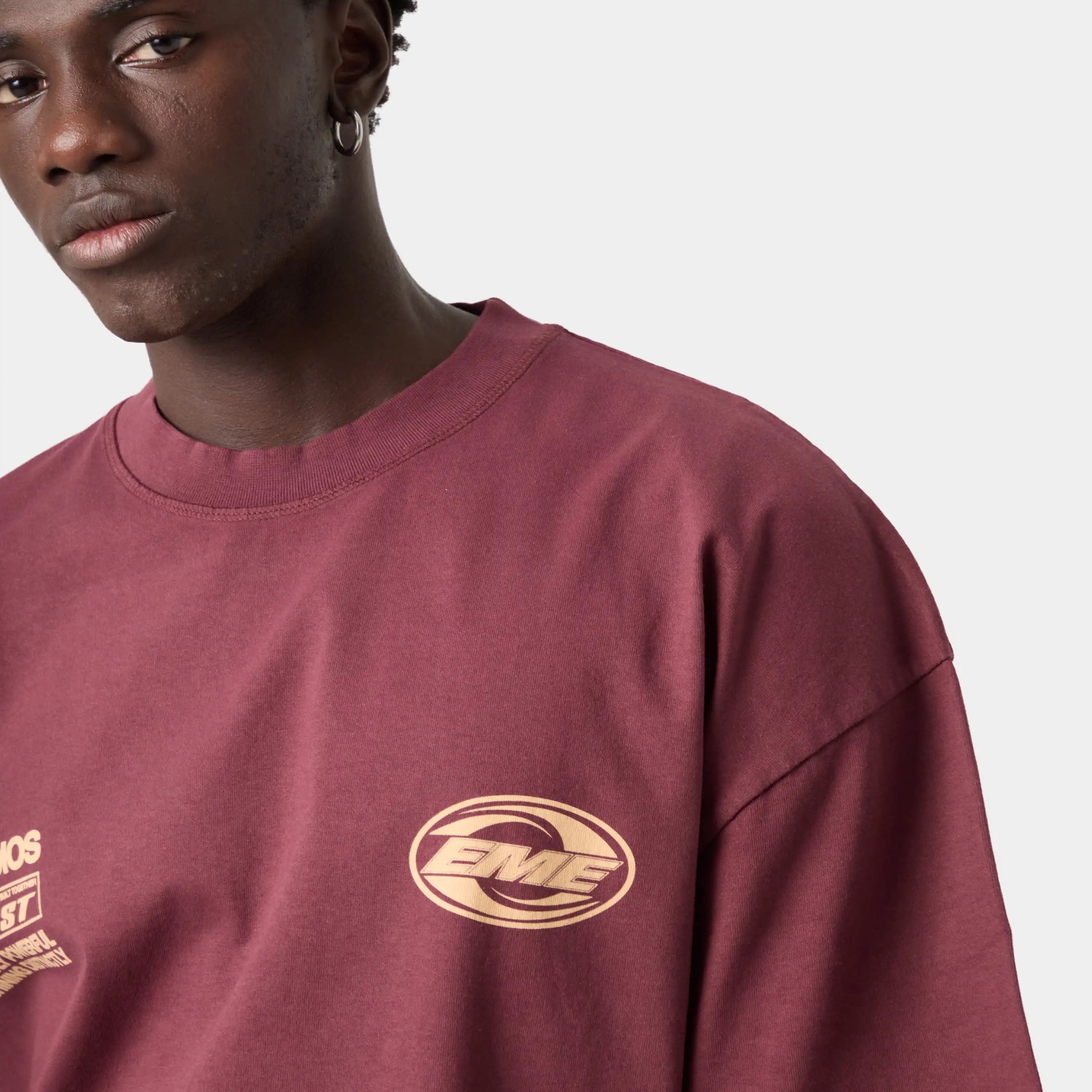 Duality Wine Oversized Tee