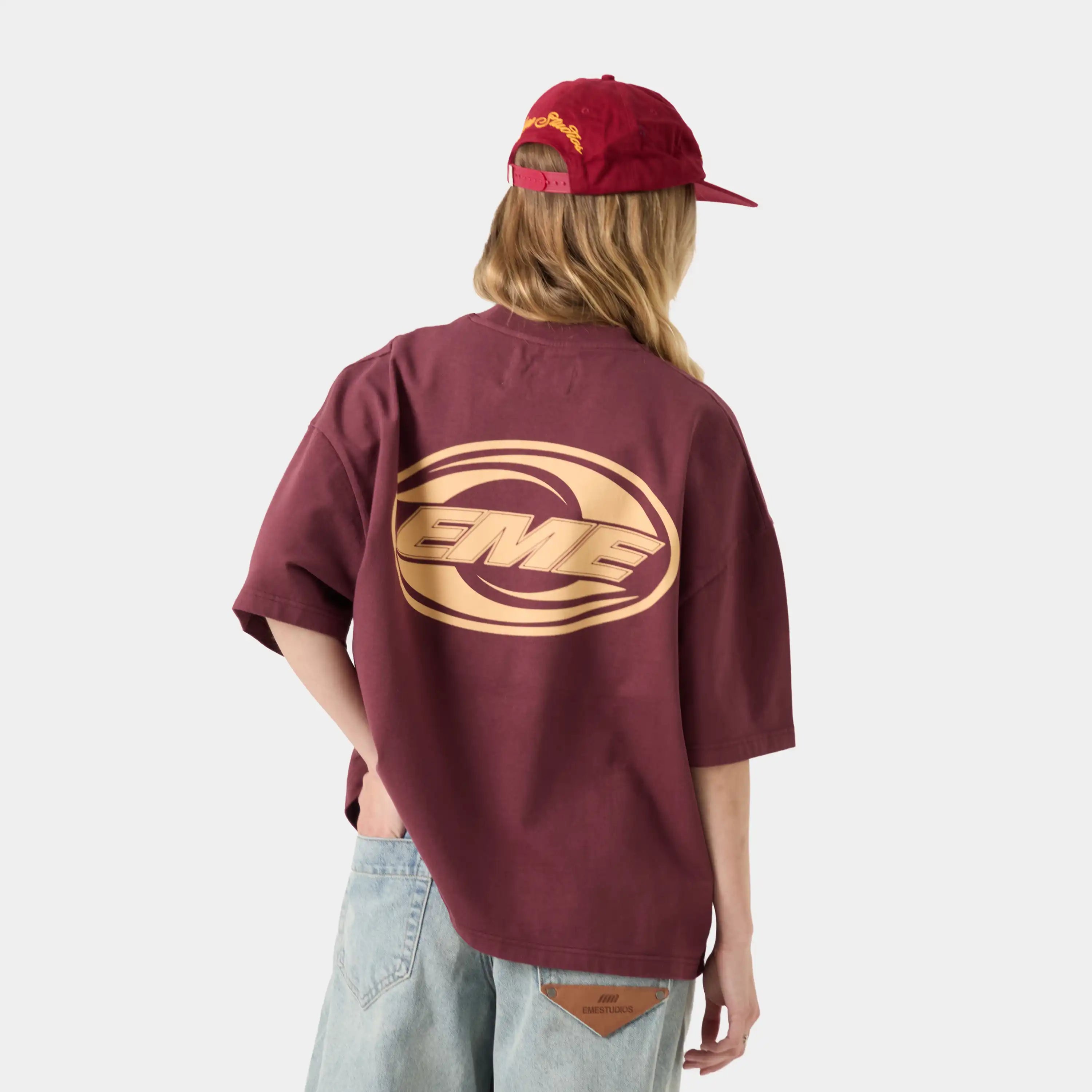 Duality Wine Oversized Tee