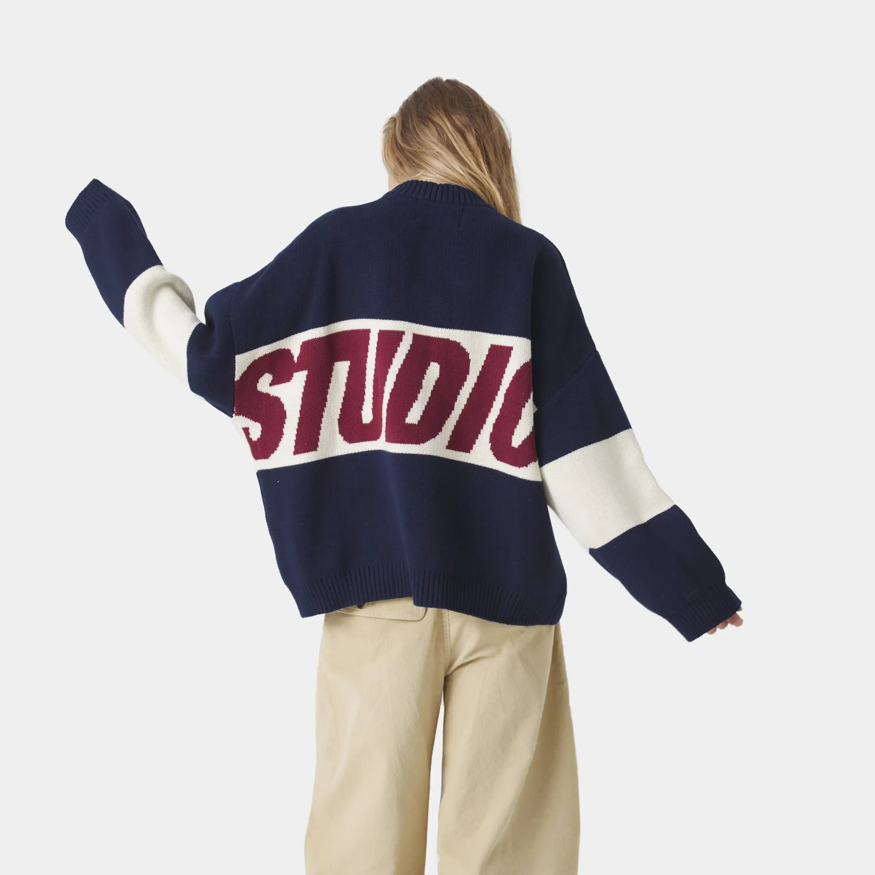 Thrill Navy Master Knit Sweater