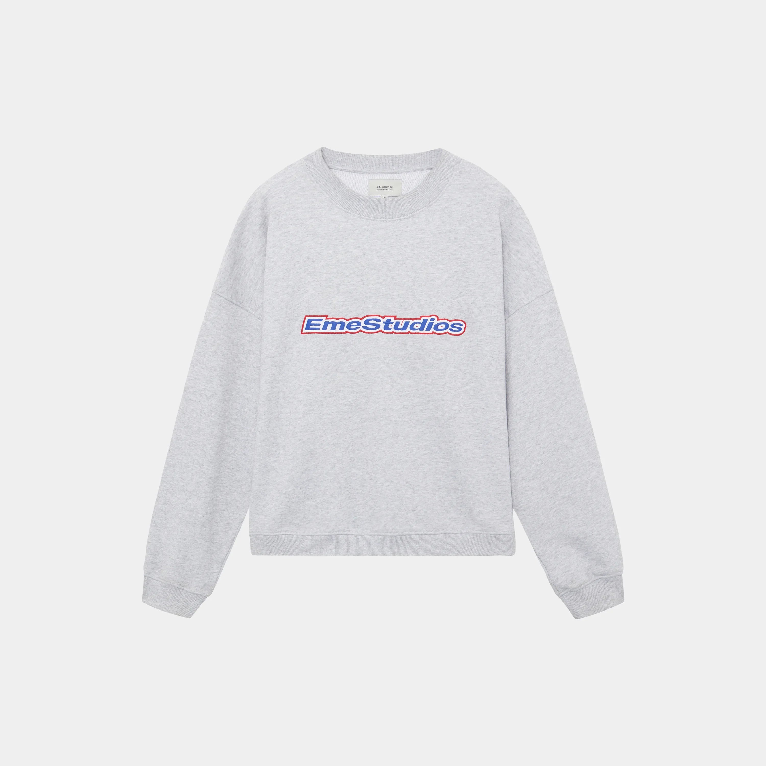 Box Heather Grey Oversized Crewneck