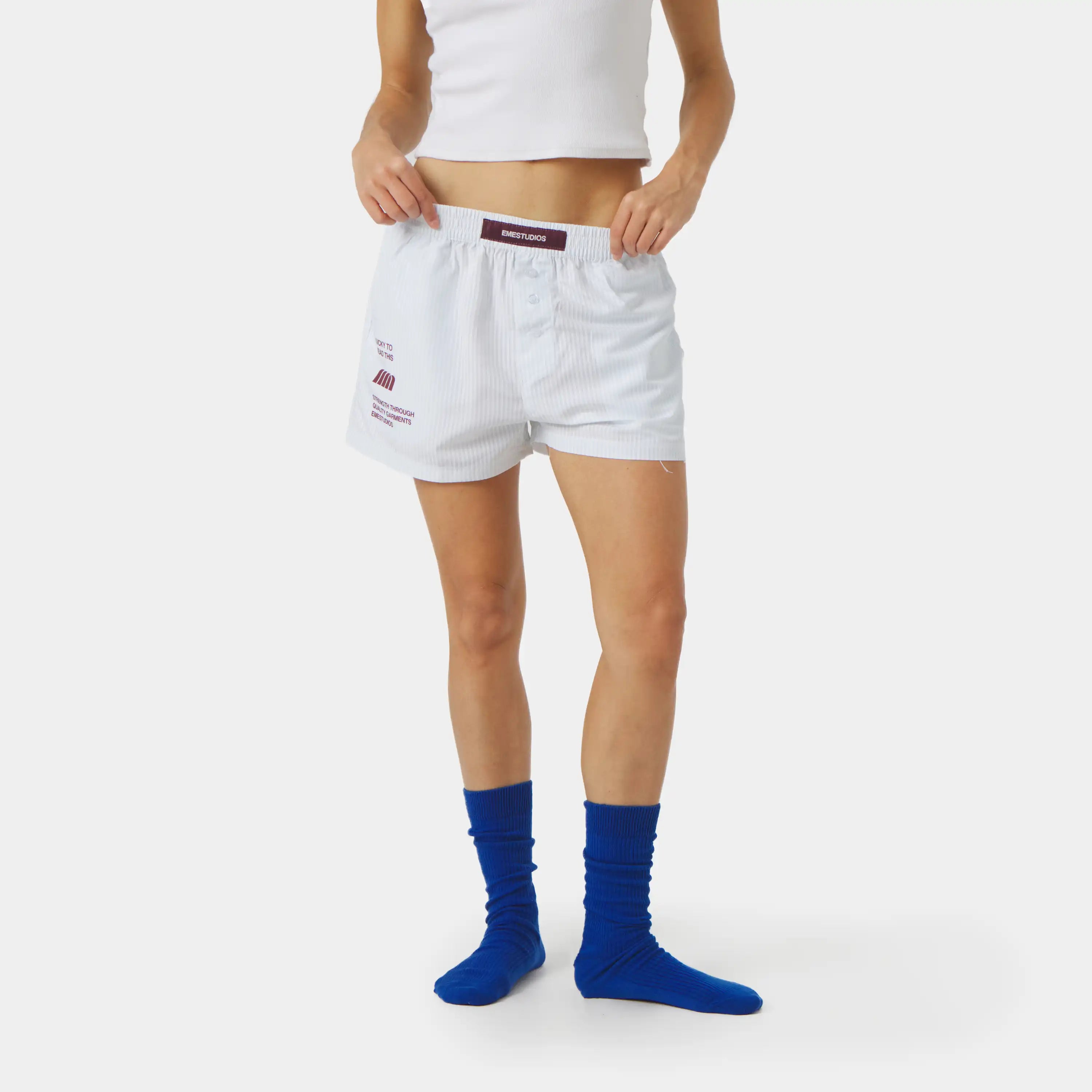 Lucky Striped Boxer Burgundy