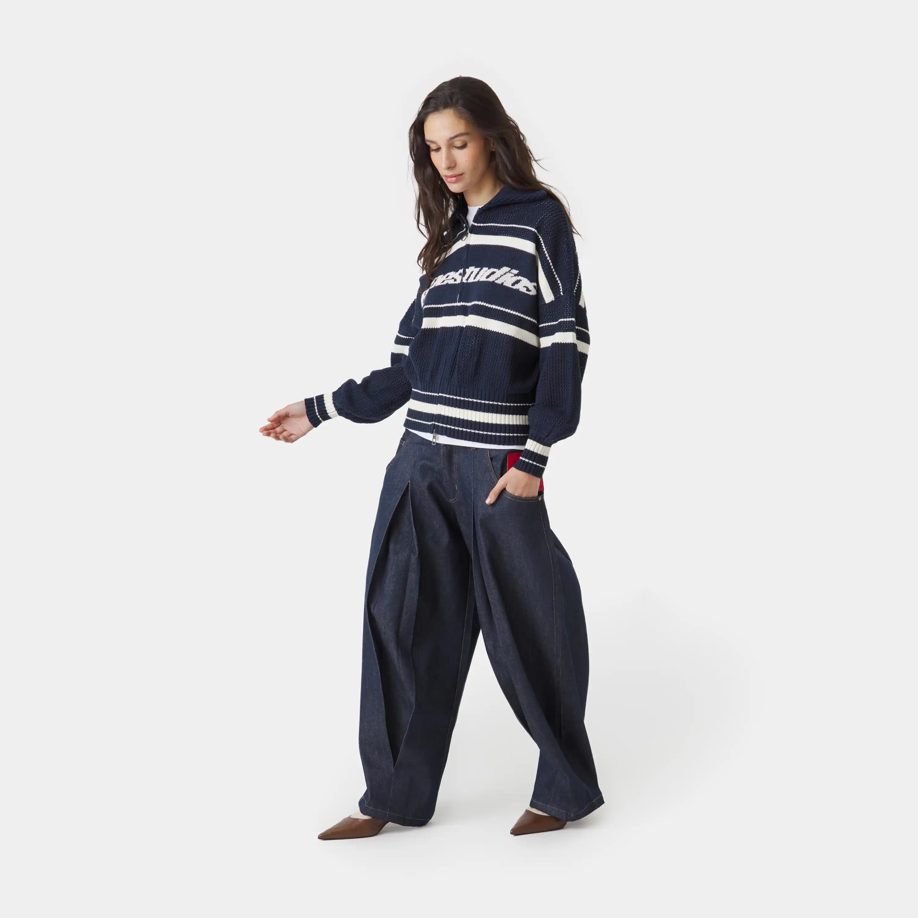 Unit Knited Navy Full Zip