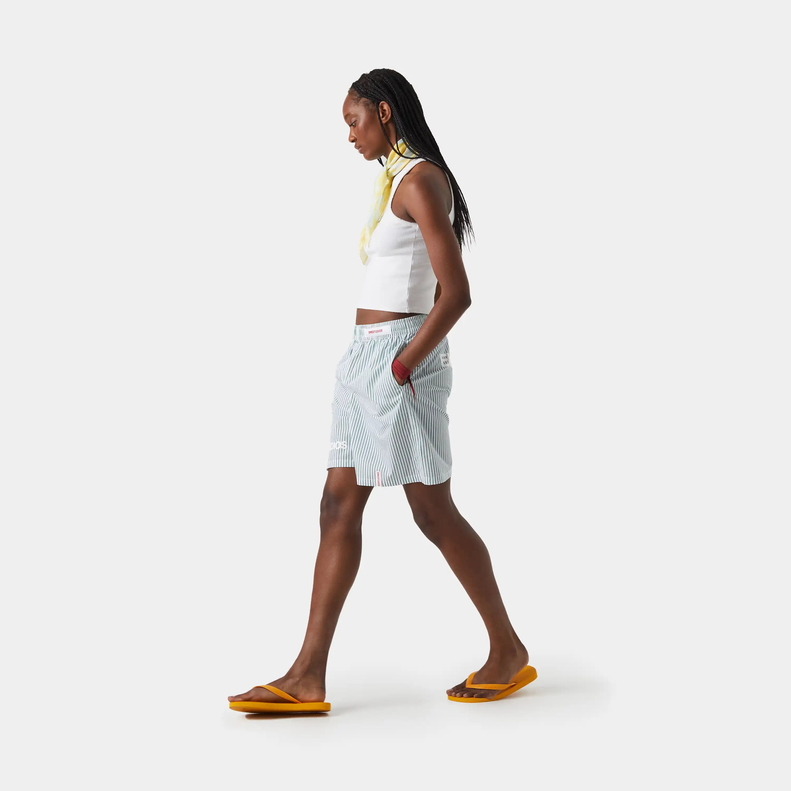 Jammies LS Green Striped