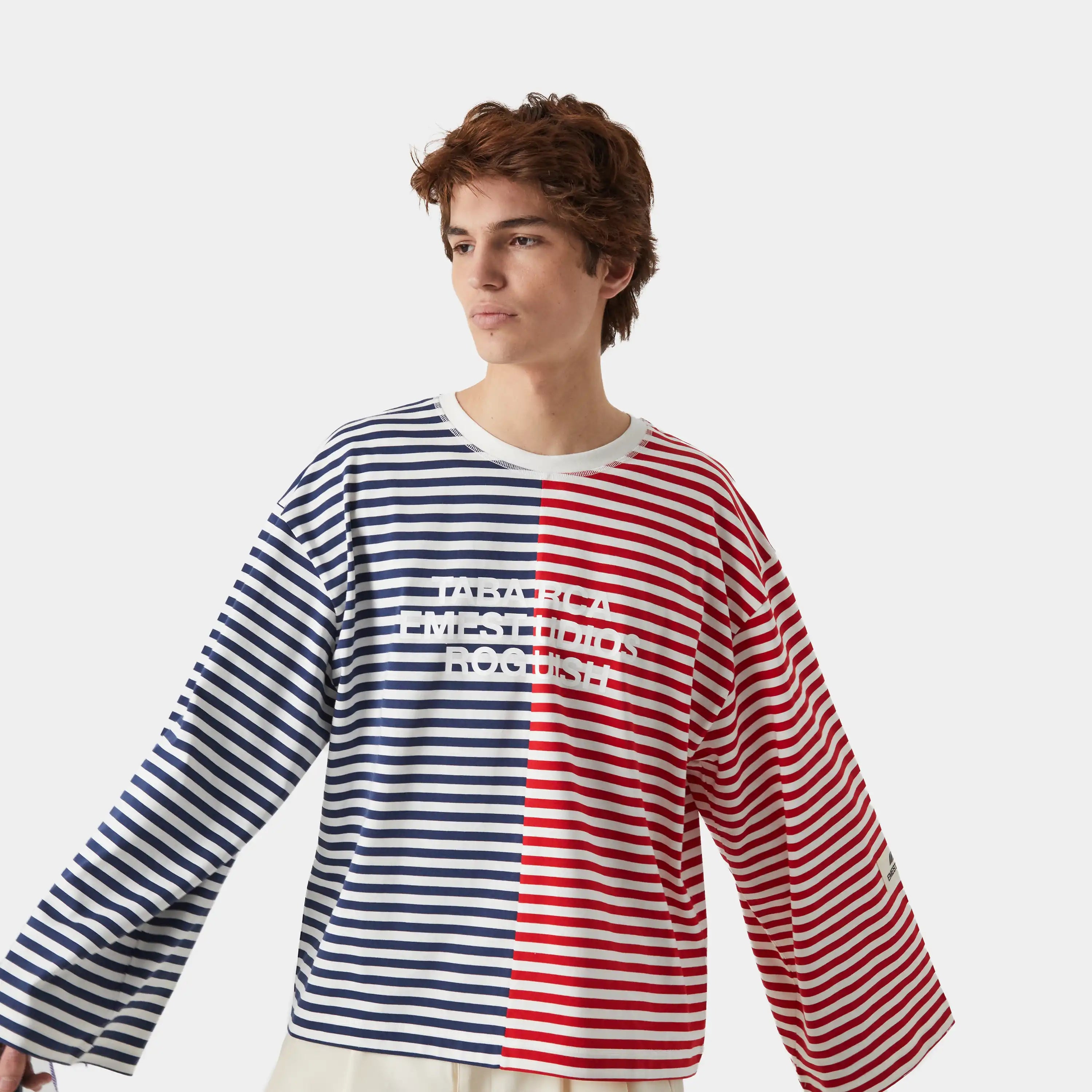 Roguish Navy Striped Long Sleeve