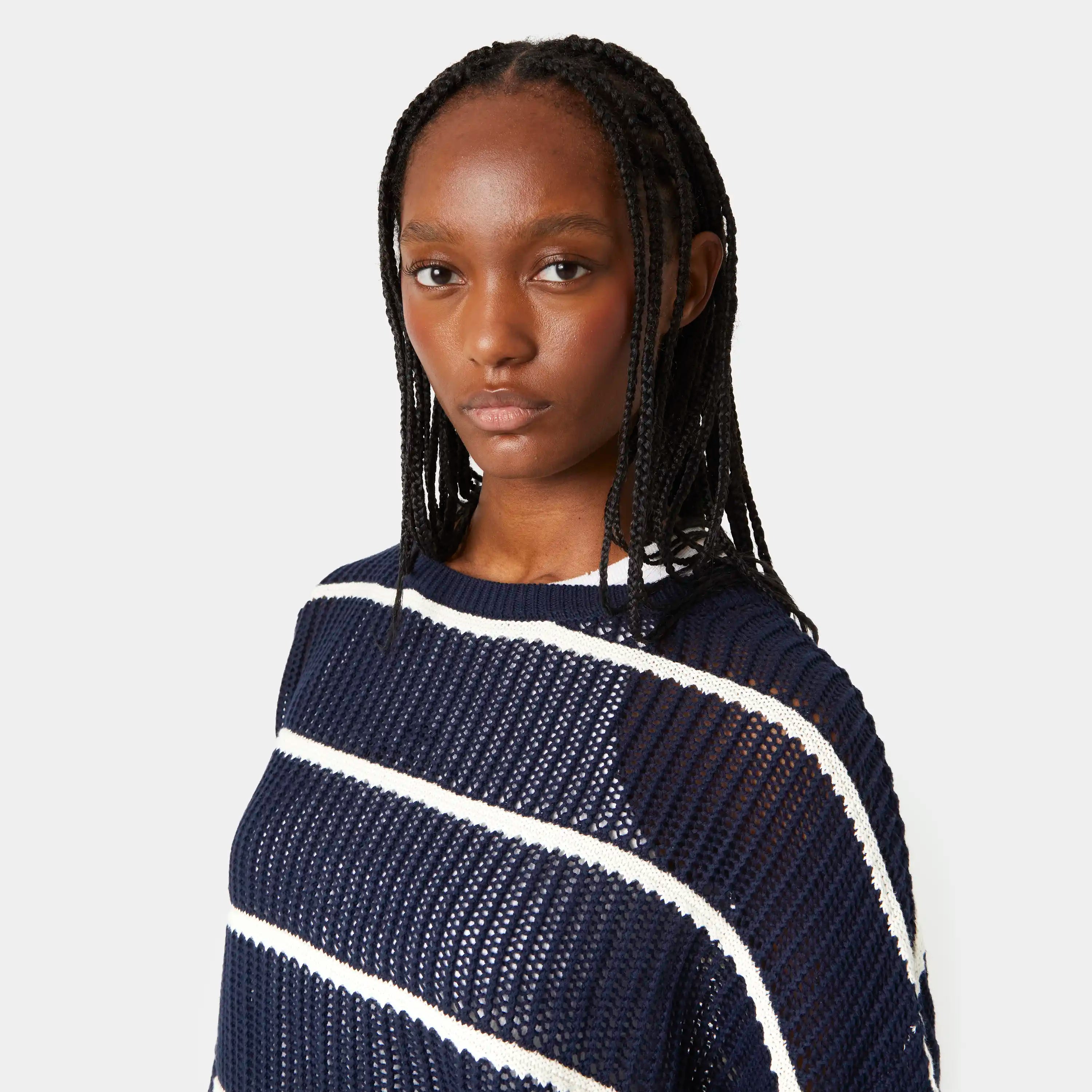 Alic Navy Knit Sweater