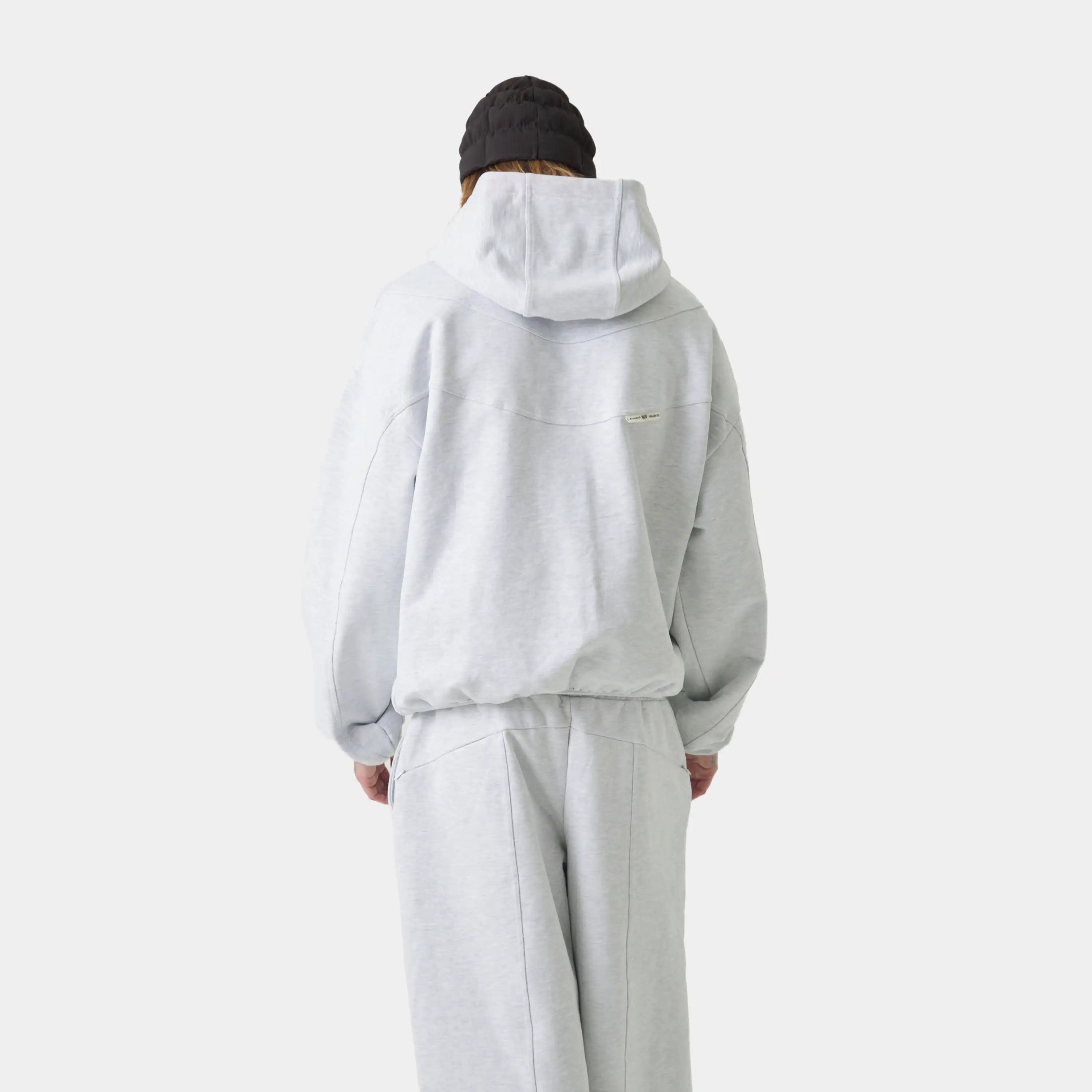 Alfa Heather Grey Oversized Hoodie