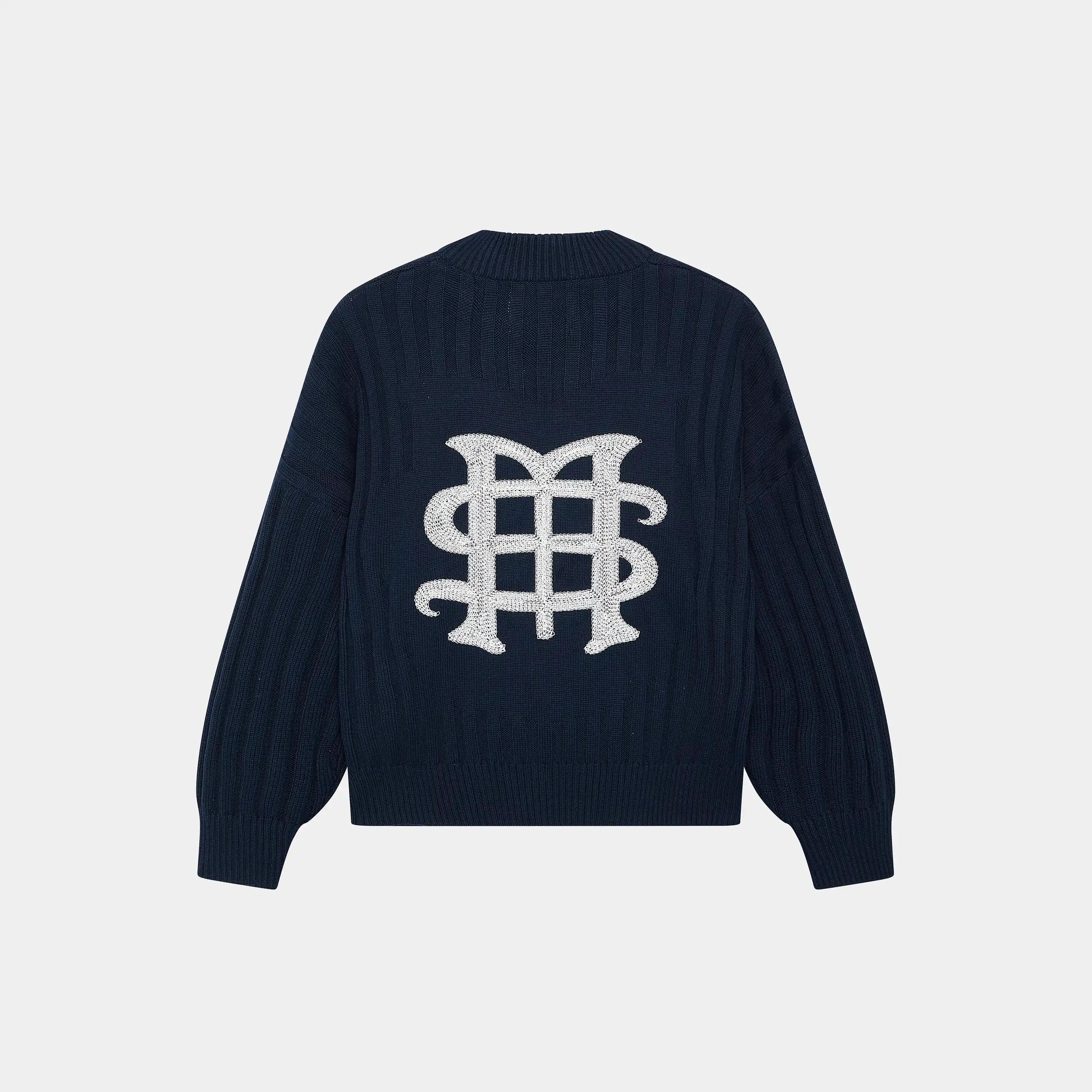 Badge Navy Knit