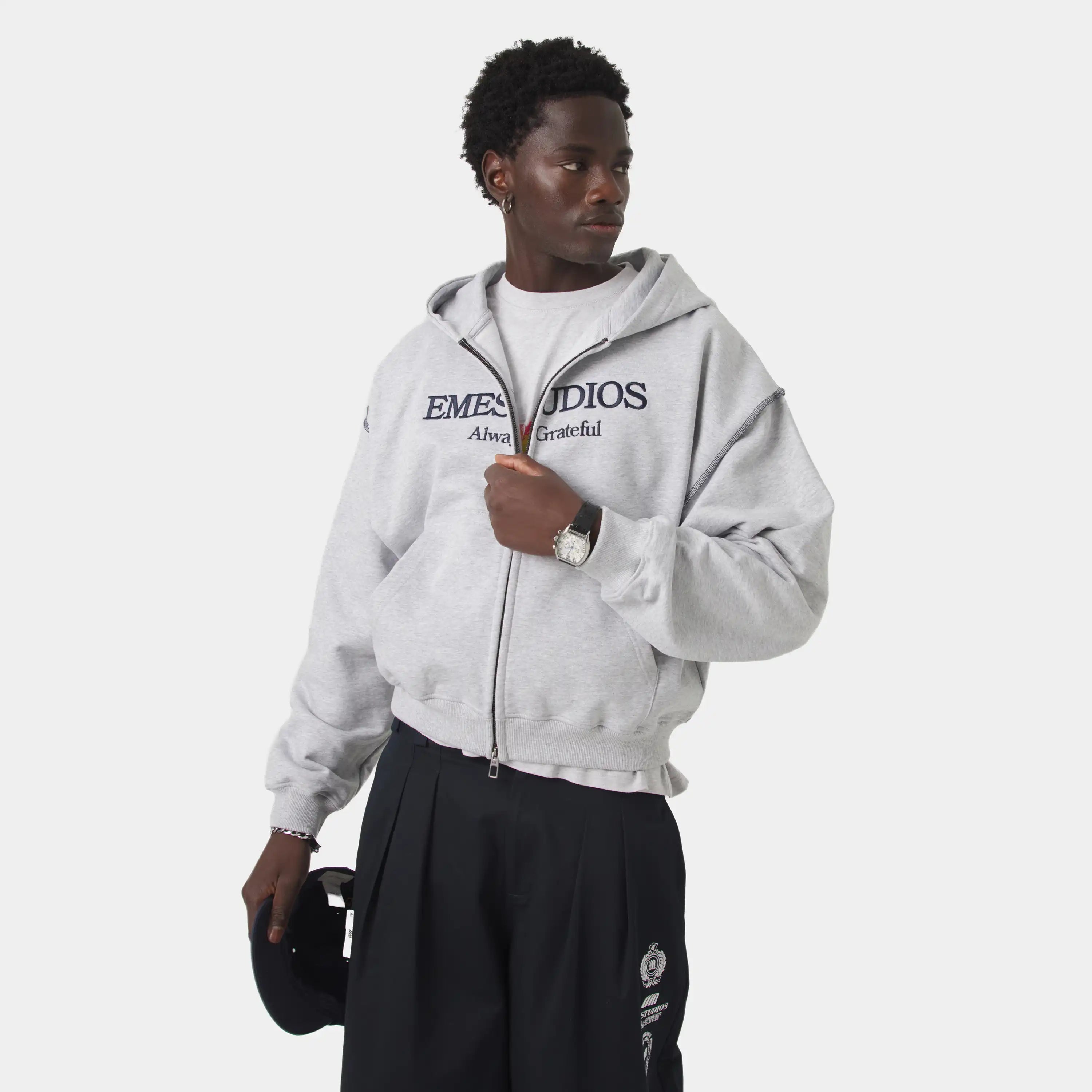 Capri Heather Grey Full Zip