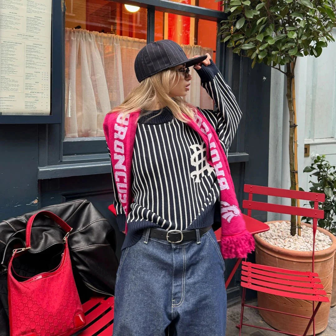 Badge Navy Stripes Knit