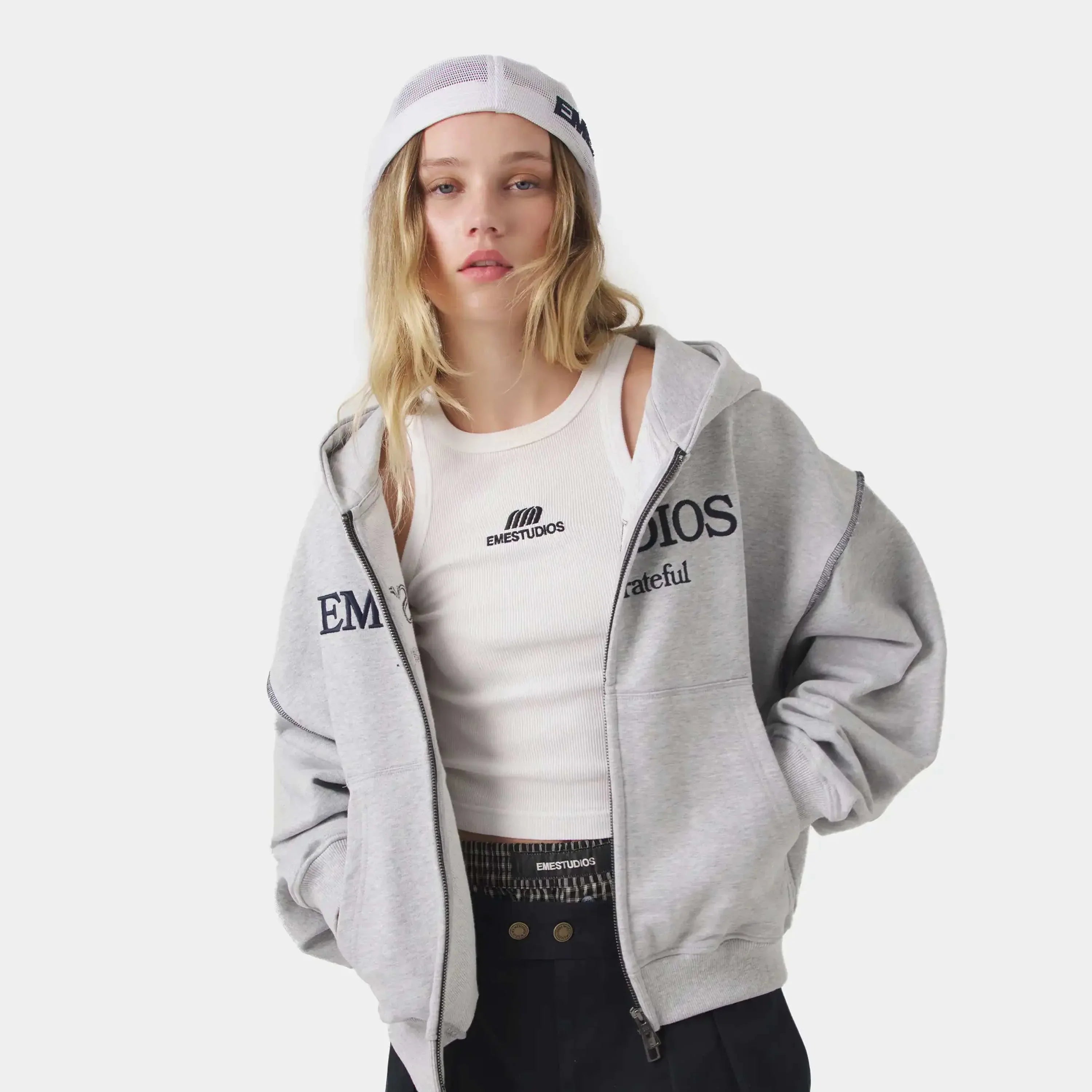 Capri Heather Grey Full Zip