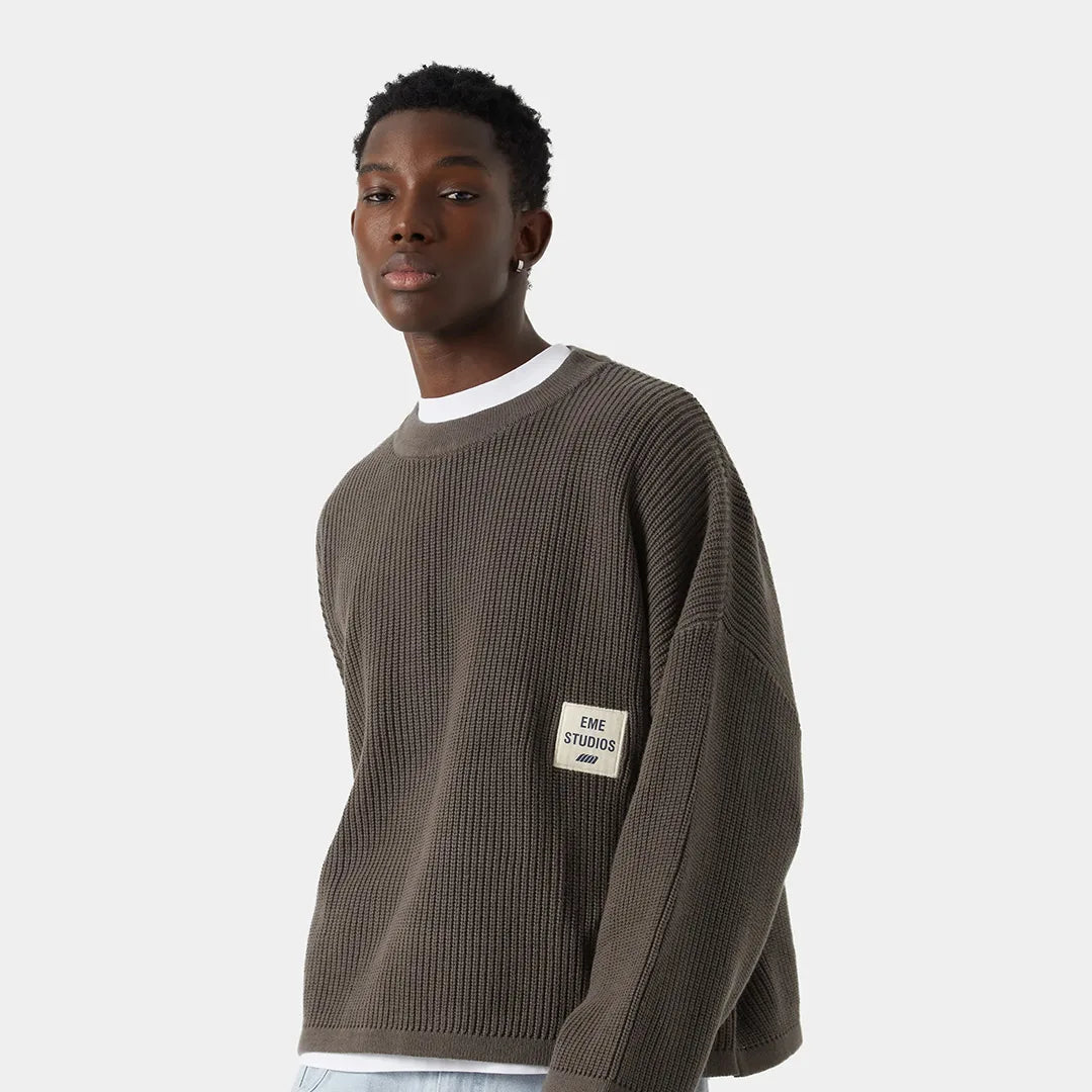 Sleek Fawn Knit Sweater