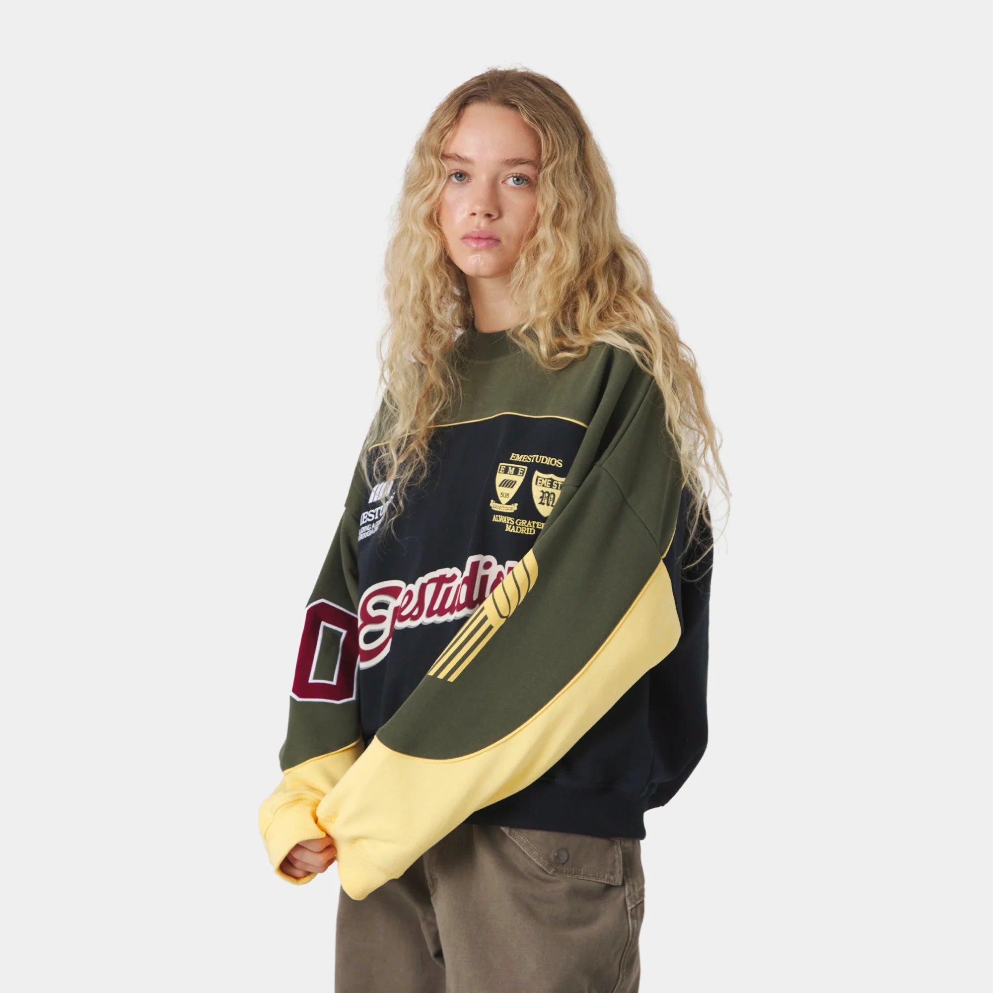 Campus Navy Oversized Crewneck