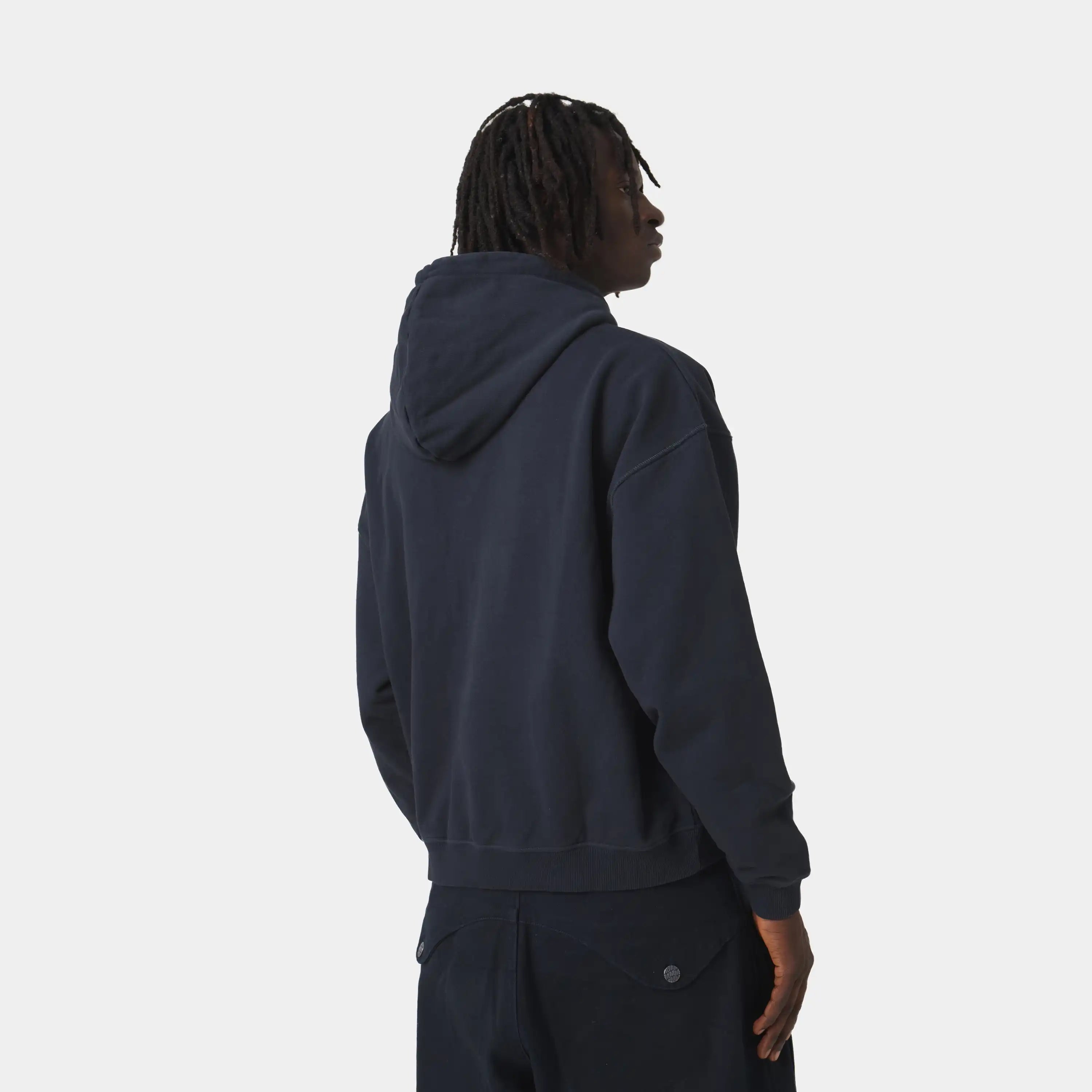 Box Navy Oversized Hoodie