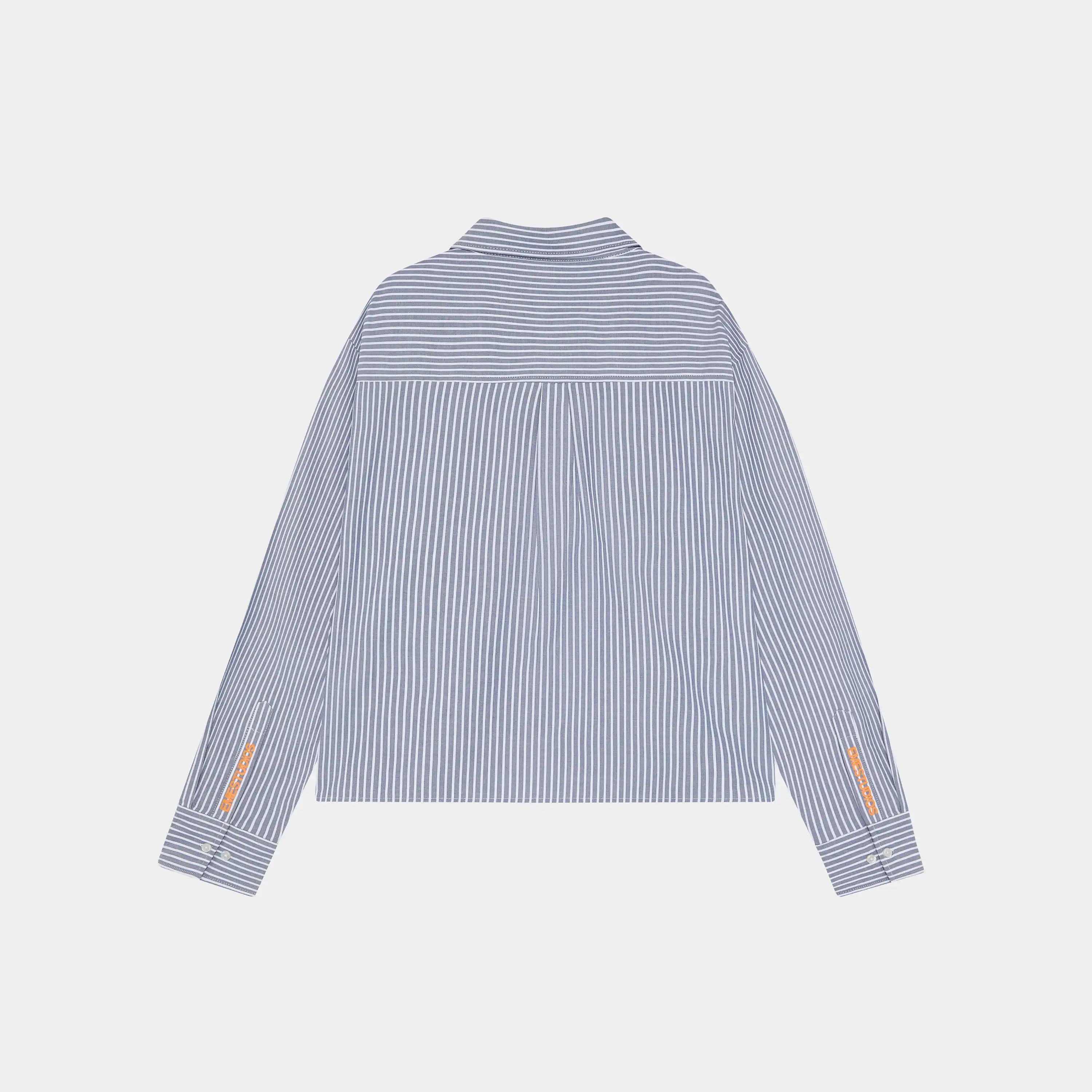 Soid Navy Striped Shirt