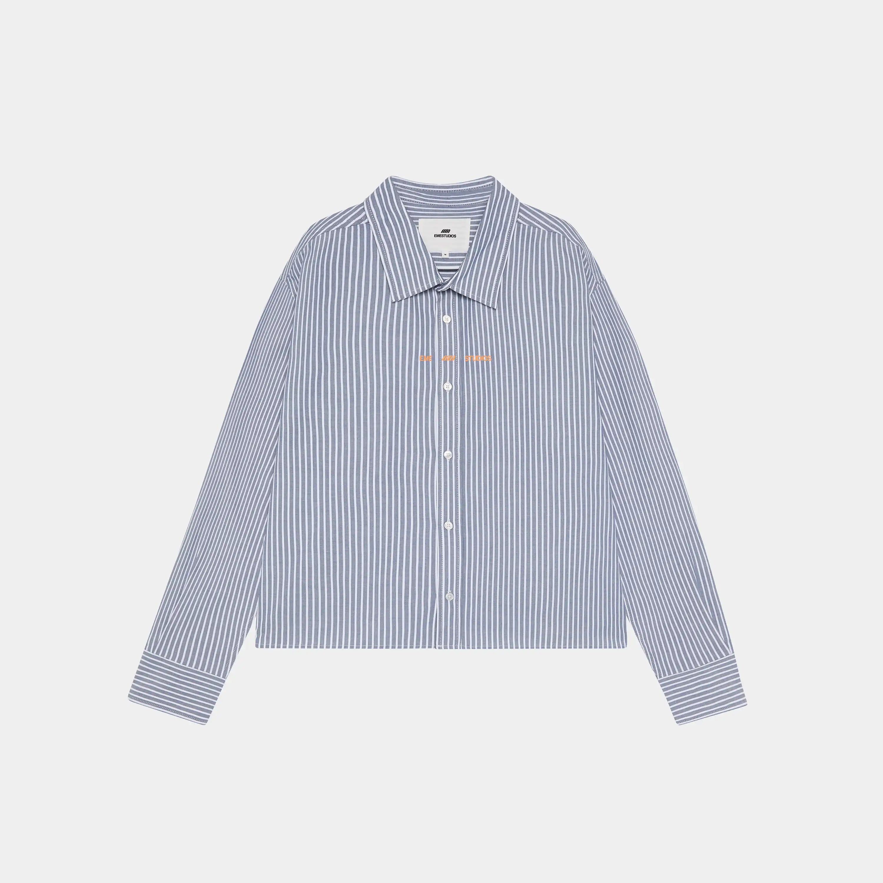 Soid Navy Striped Shirt