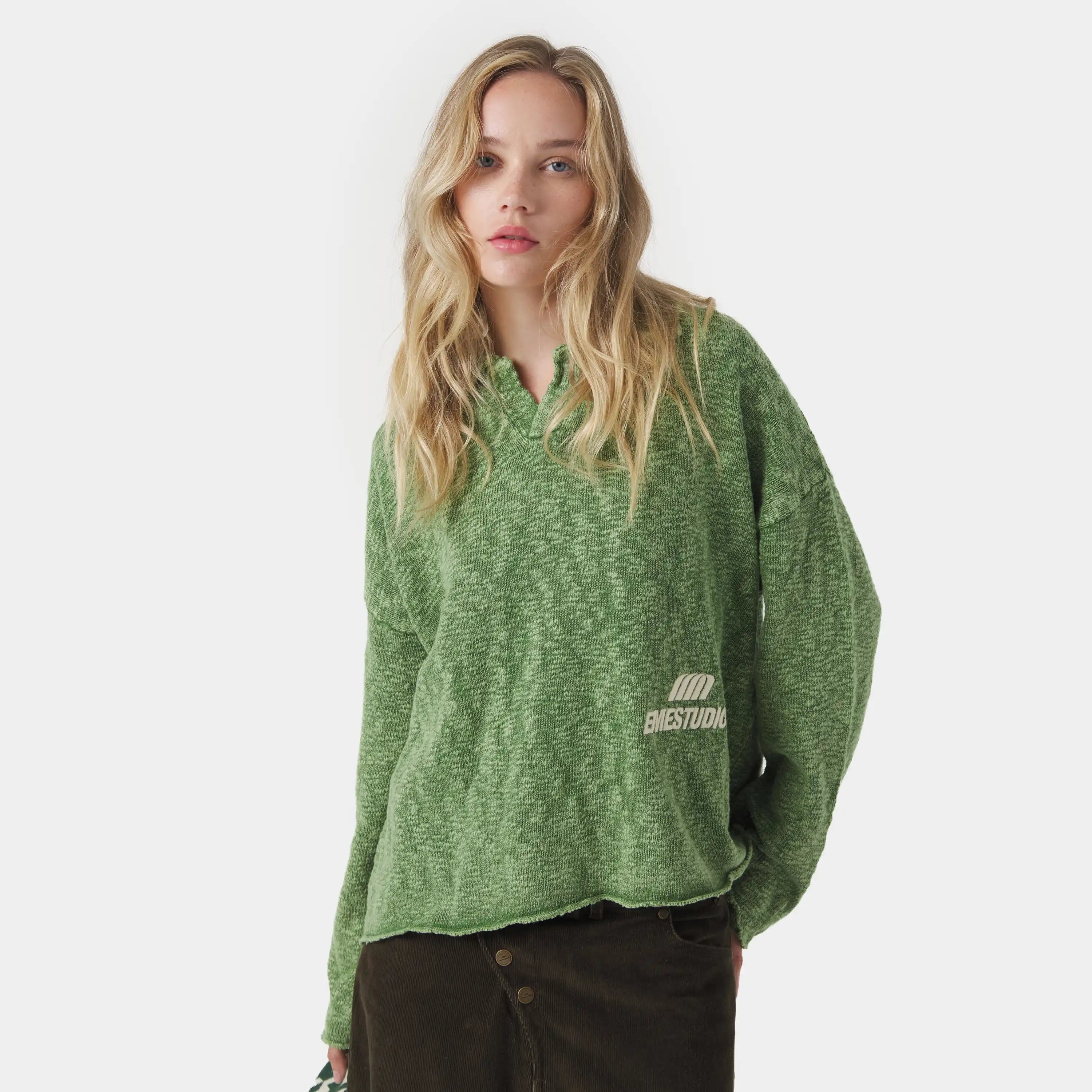 Kiff Polo Bottle Knit Distressed