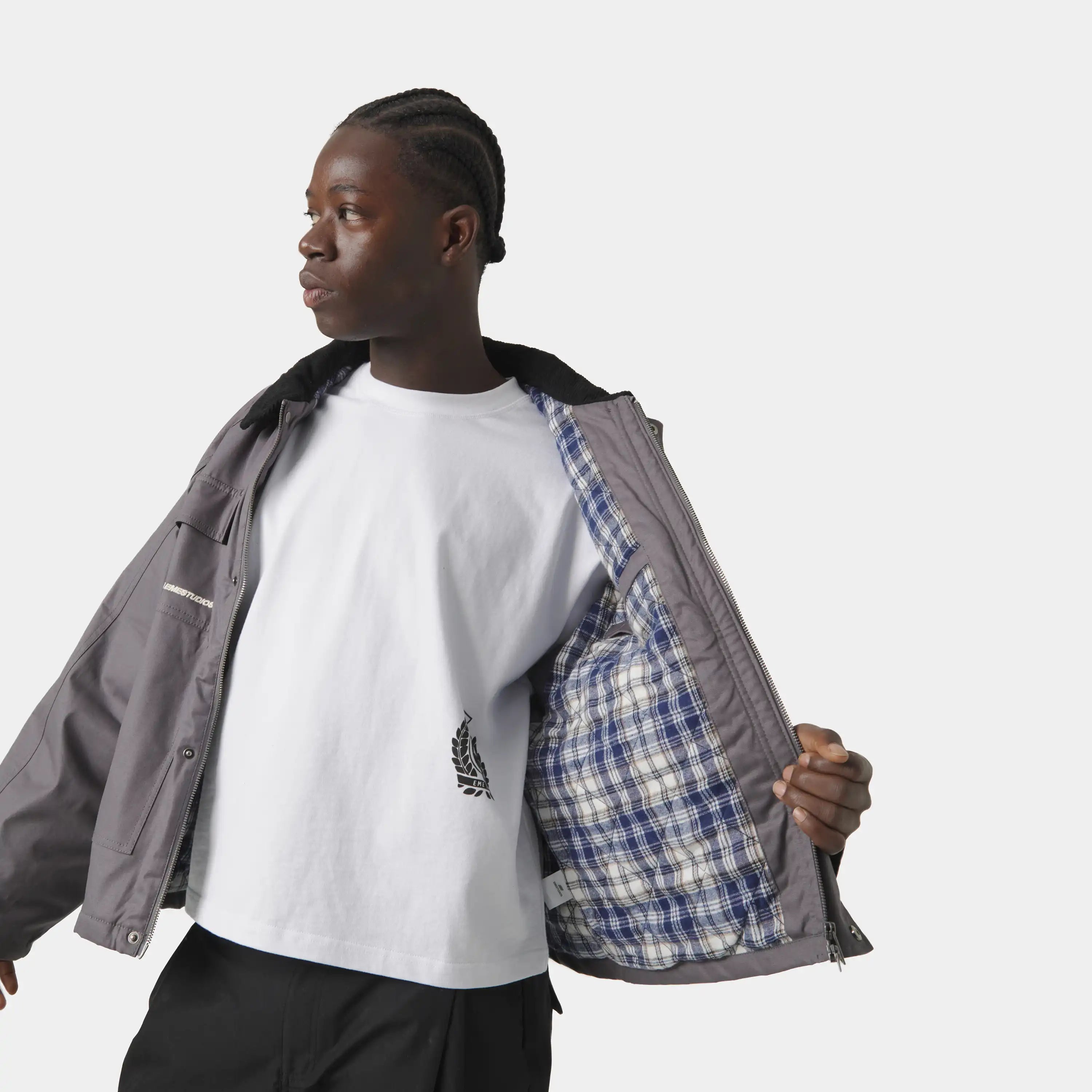 Ethos Grey Boxy Jacket