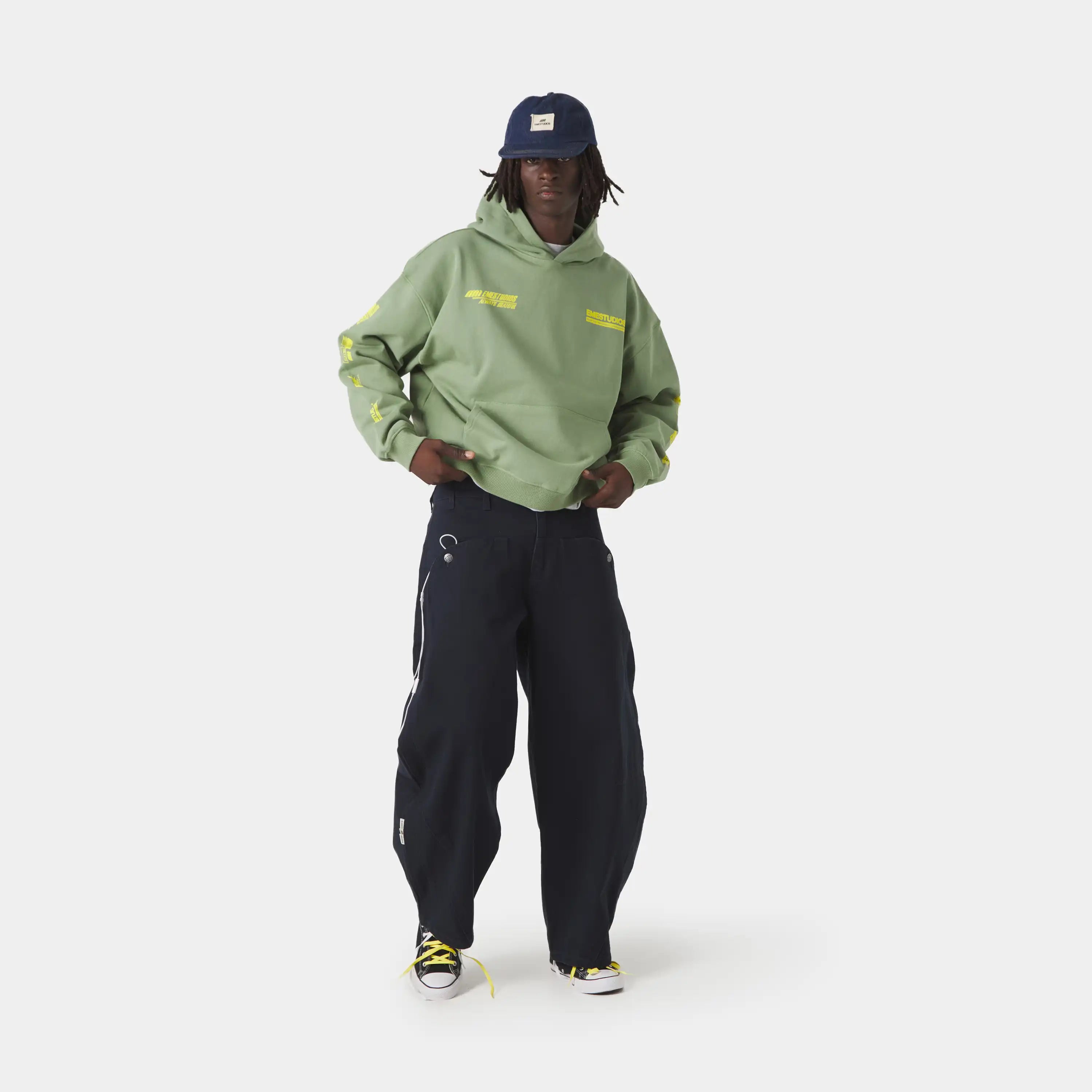 Four Hit Green Oversized Hoodie