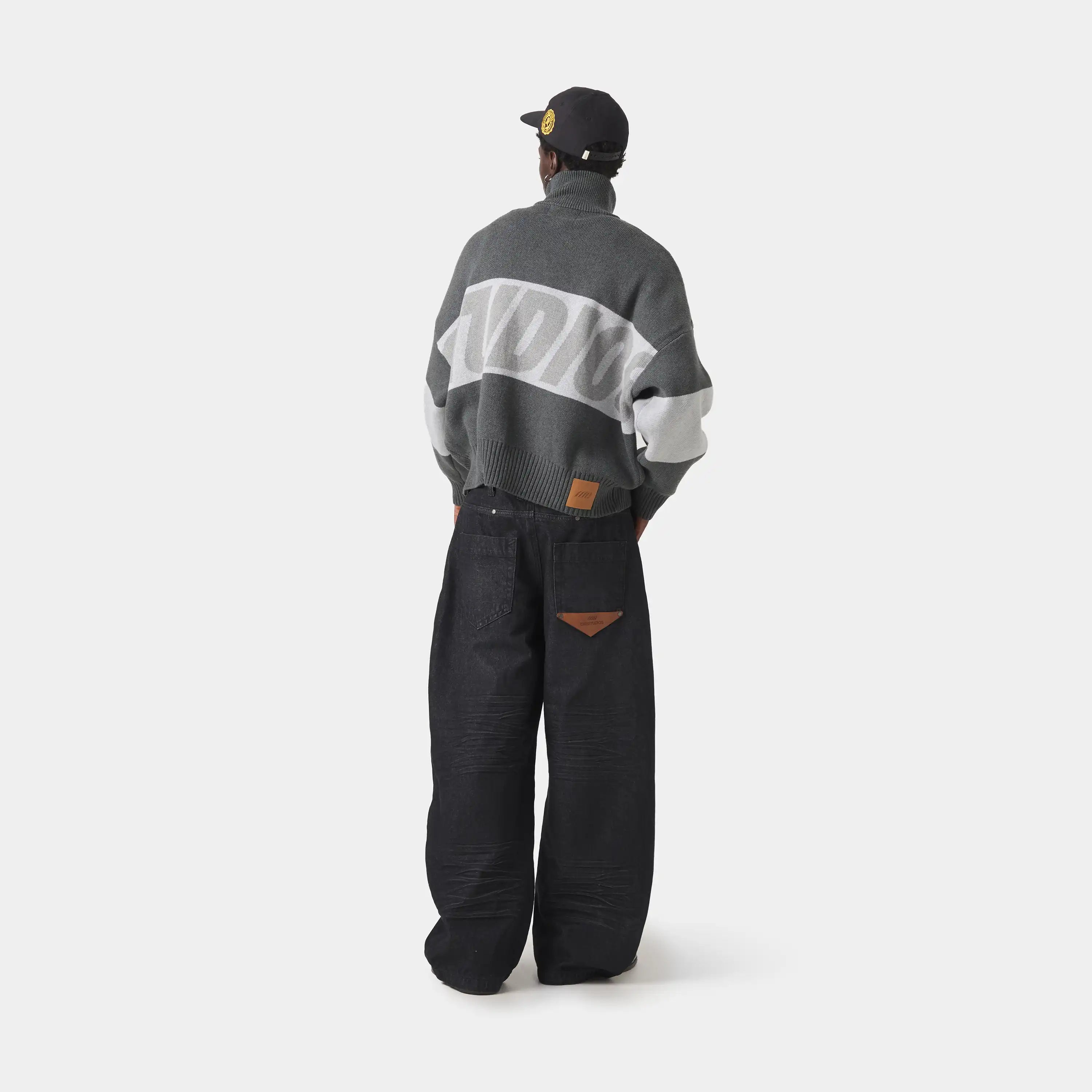 Thrill Grandpa Grey Zipper Knit