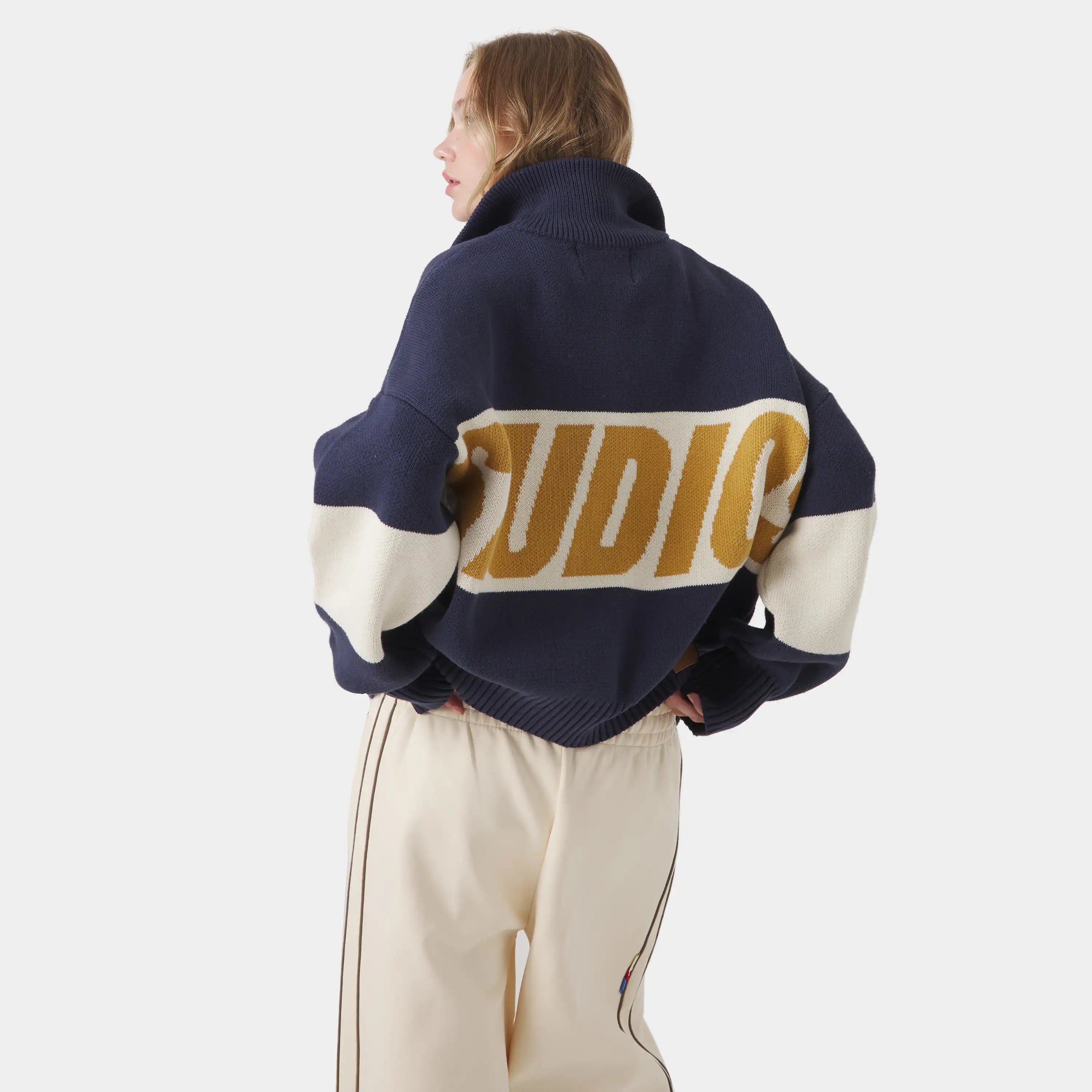 Thrill Mustard Zipper Knit