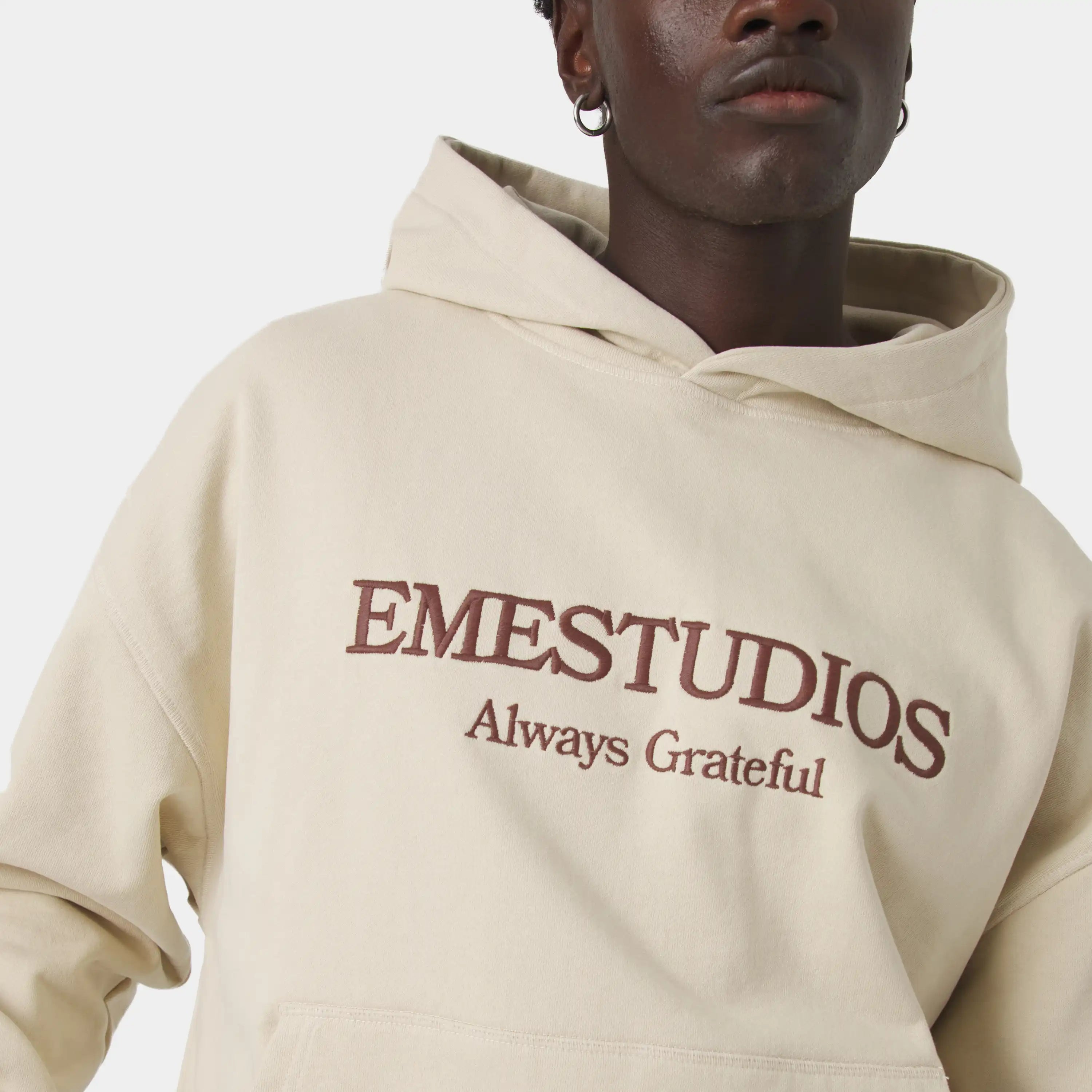 Studio Fog Sand Oversized Hoodie